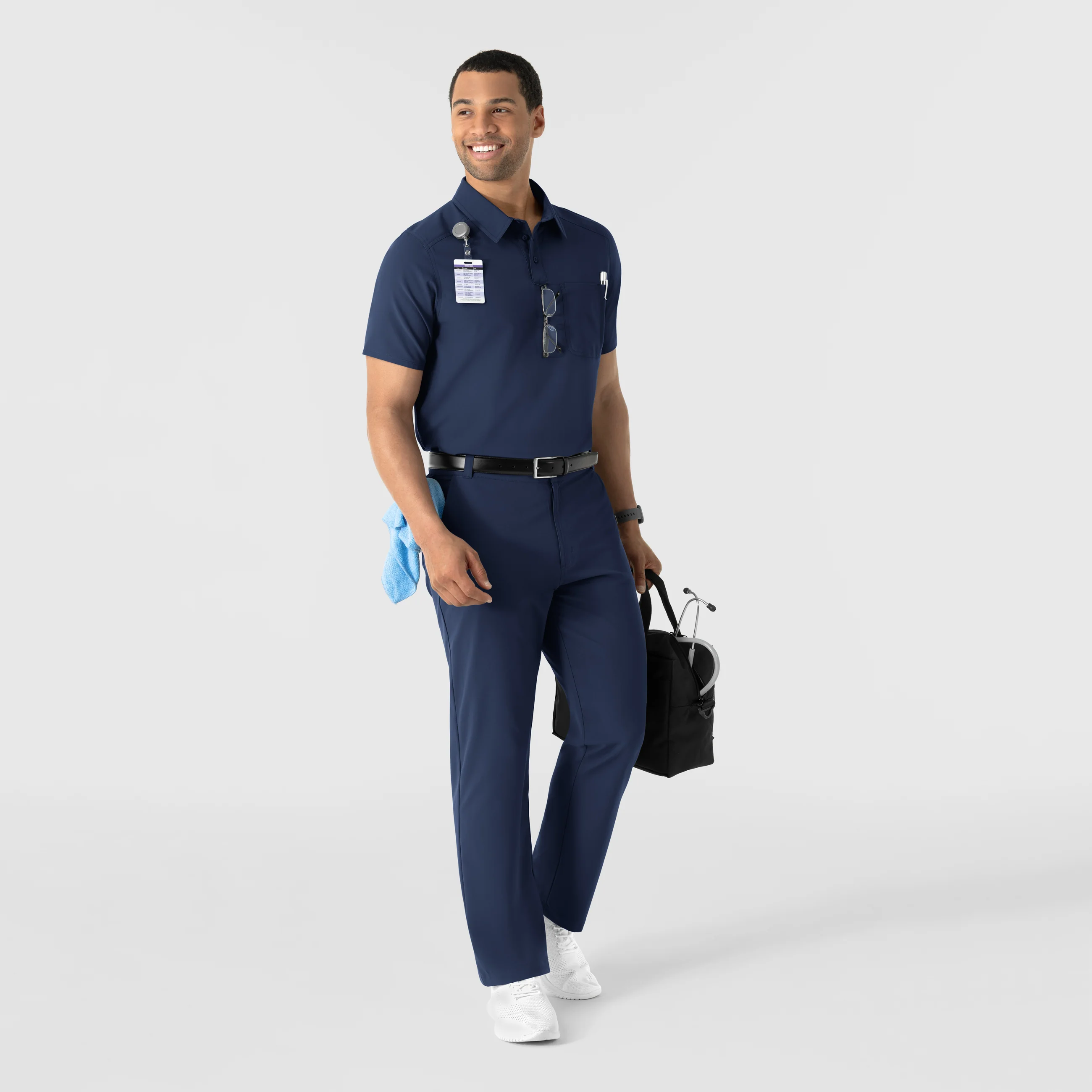 NURTUR Men’s Scrub Chino Pant - Navy - Image 3