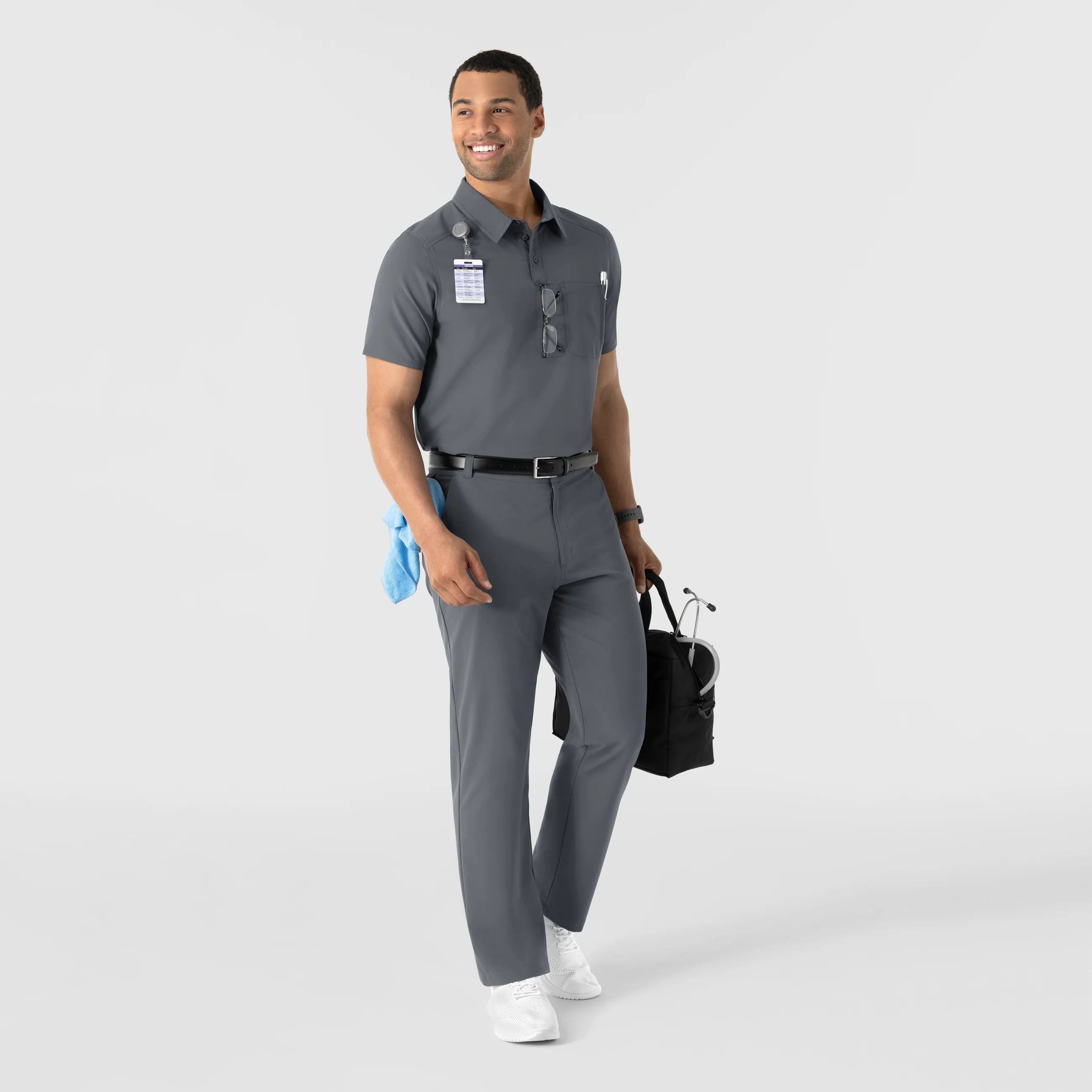 NURTUR Men’s Scrub Chino Pant - Pewter - Image 3