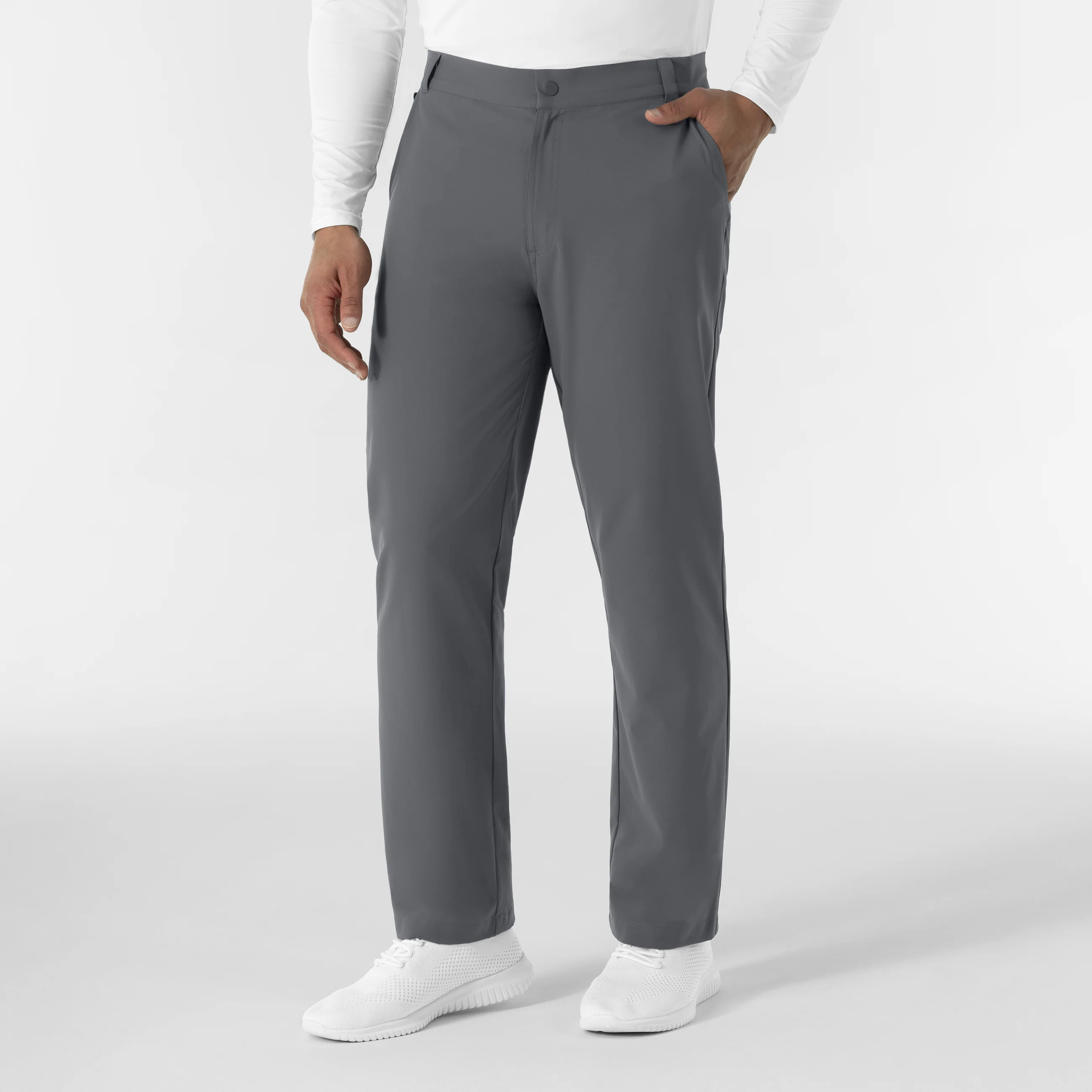 NURTUR Men’s Scrub Chino Pant - Pewter - Image 4
