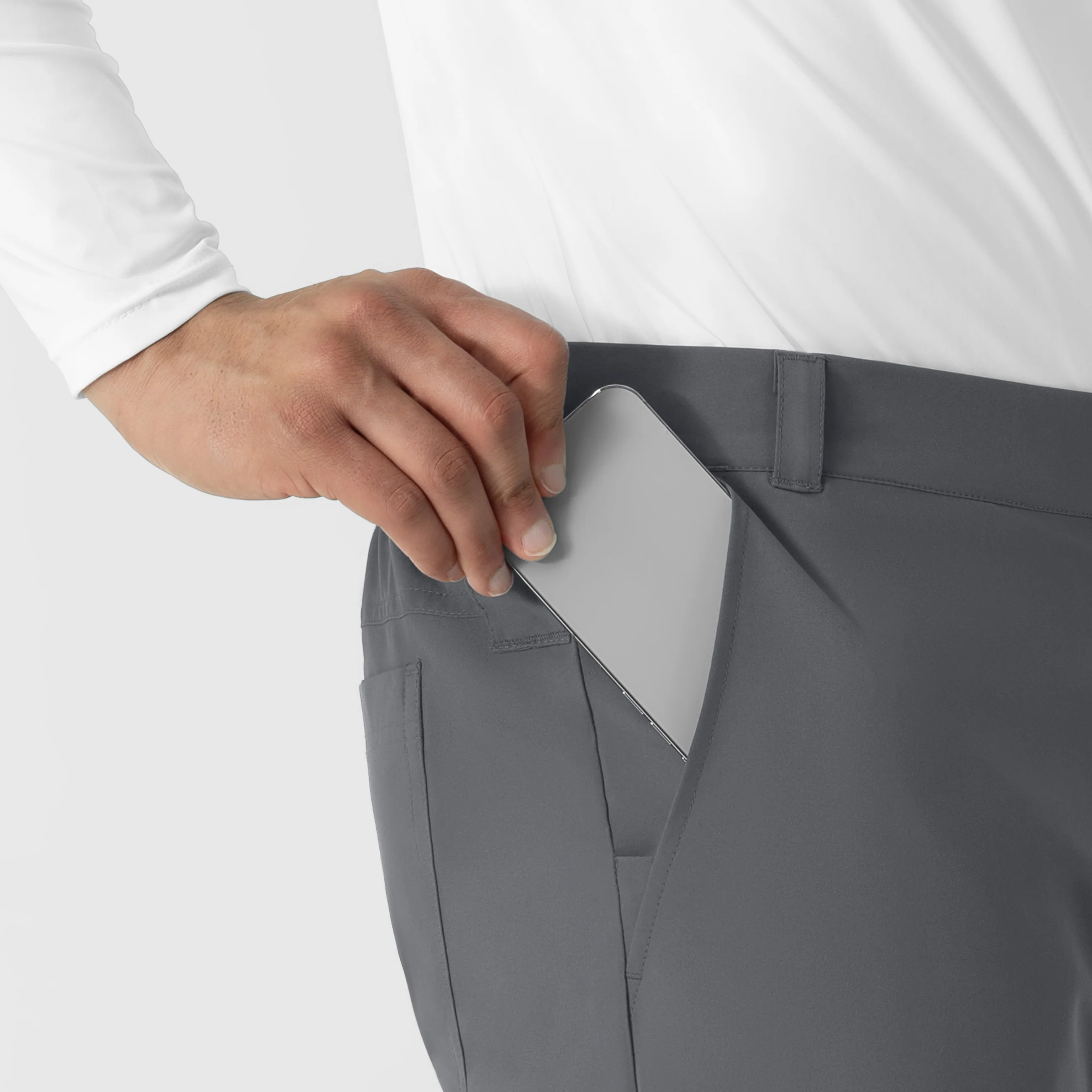 NURTUR Men’s Scrub Chino Pant - Pewter - Image 7