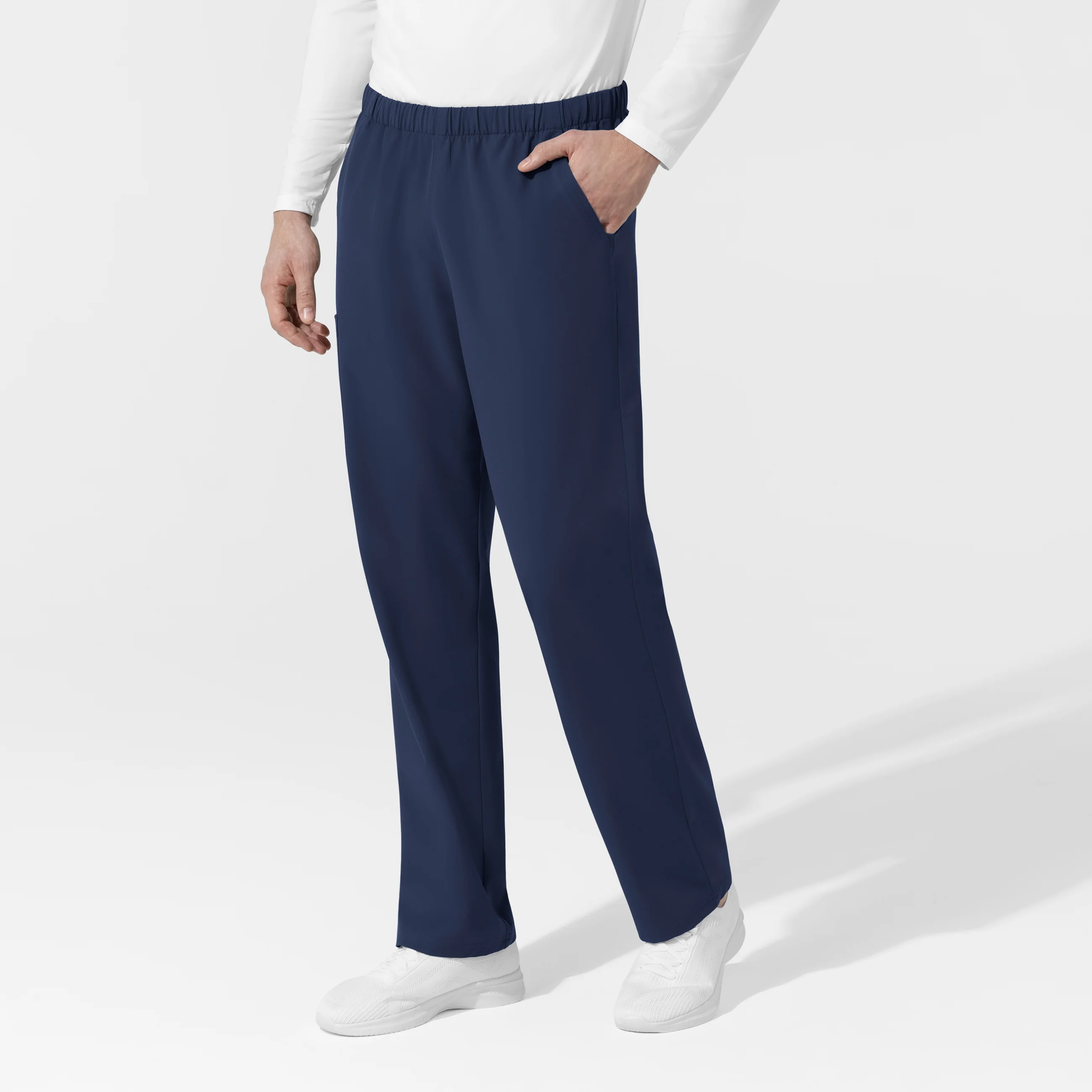 NURTUR Unisex Straight Leg Cargo Scrub Pant - Navy - Image 4