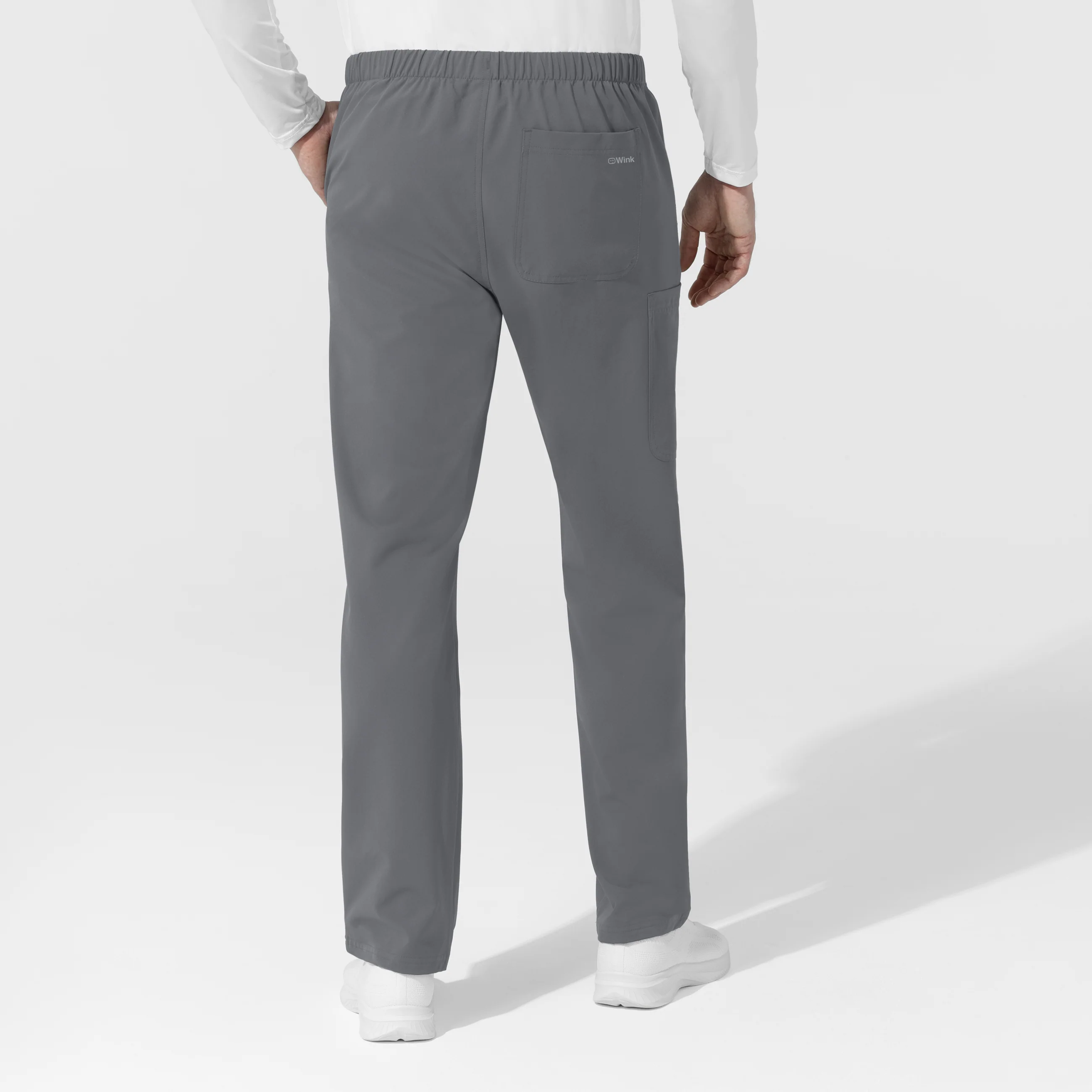 NURTUR Unisex Straight Leg Cargo Scrub Pant - Pewter - Image 3