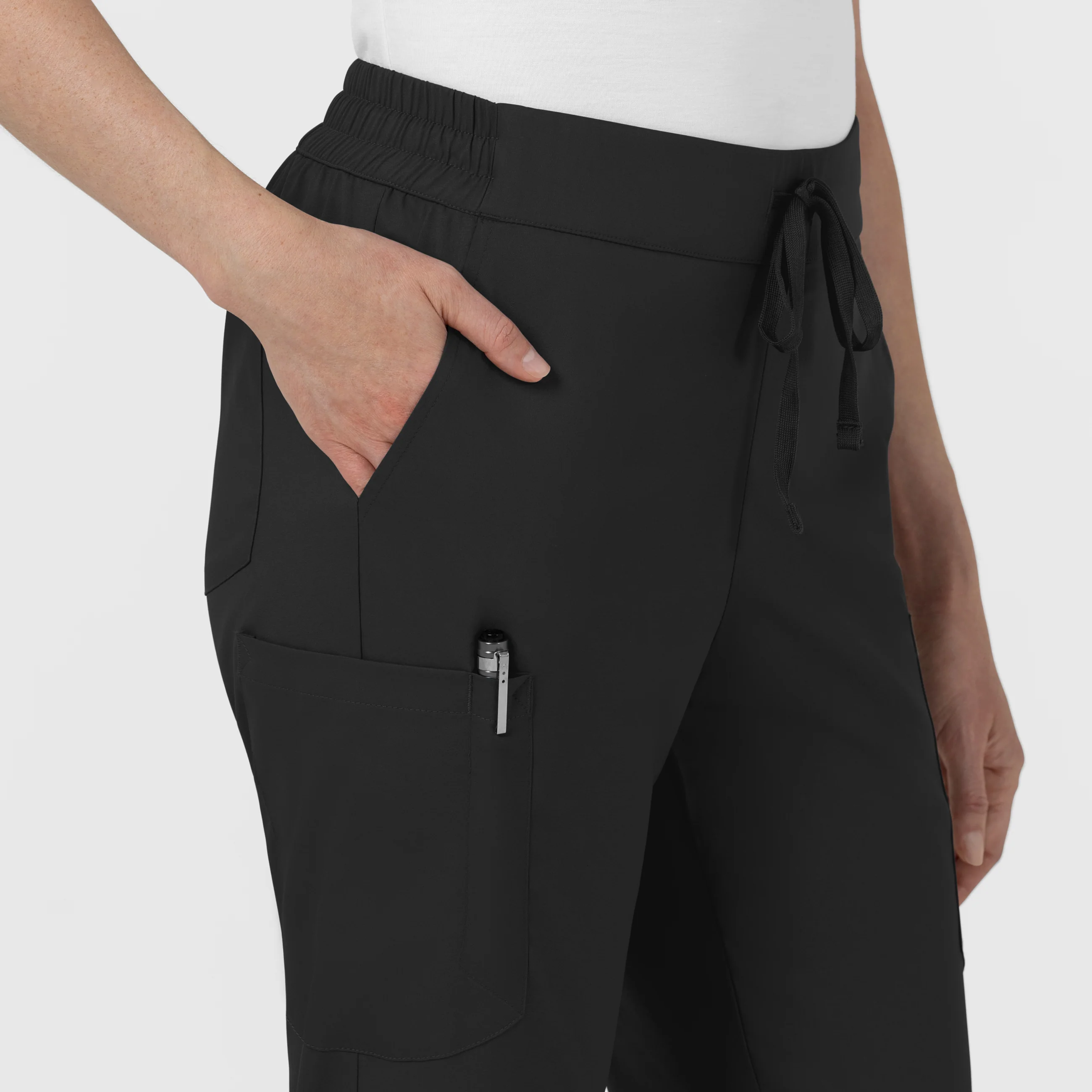 Boundless Women’s High Rise Tapered Scrub Pant - Black - Image 7