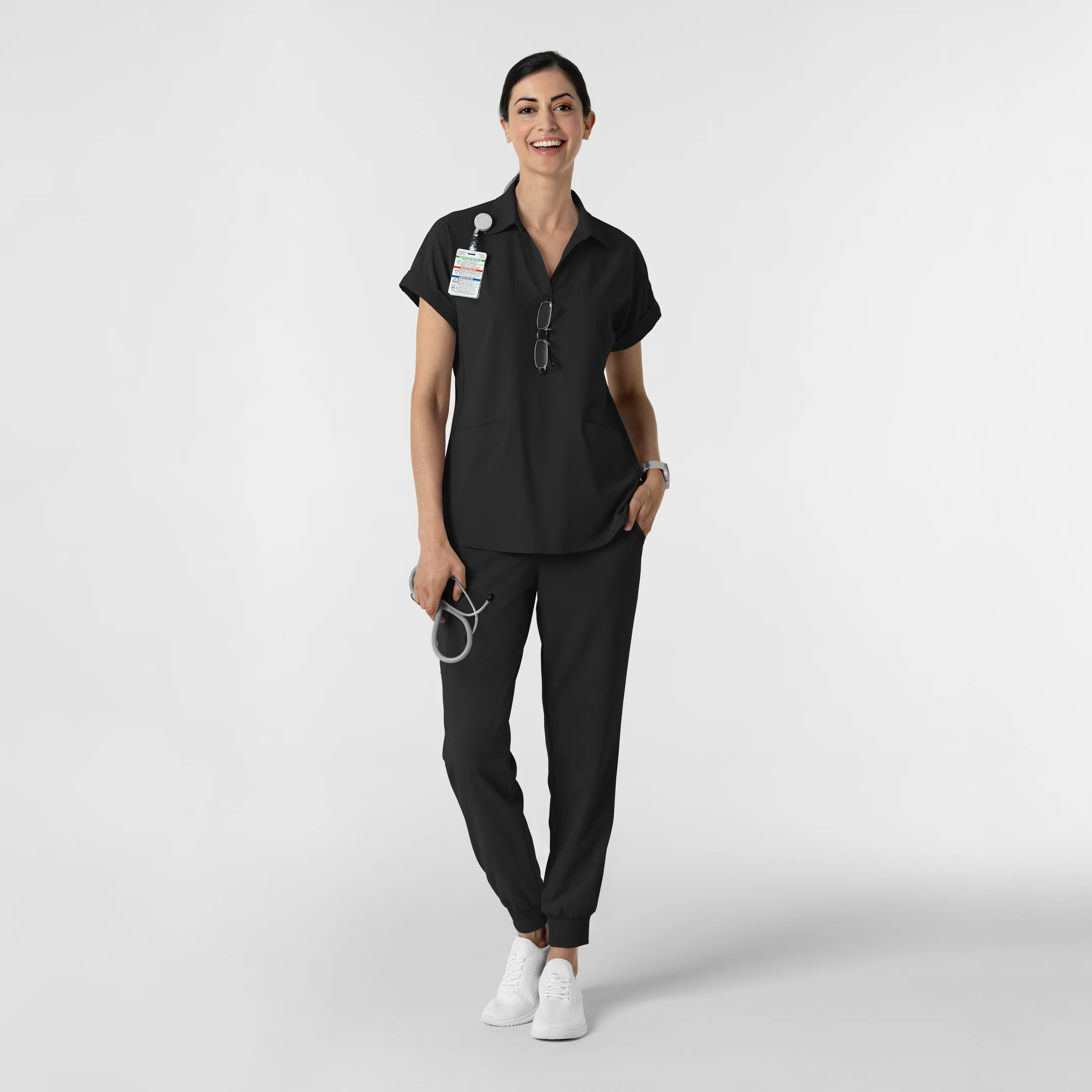 RENEW Women's Jogger Scrub Pant - Black - Image 3