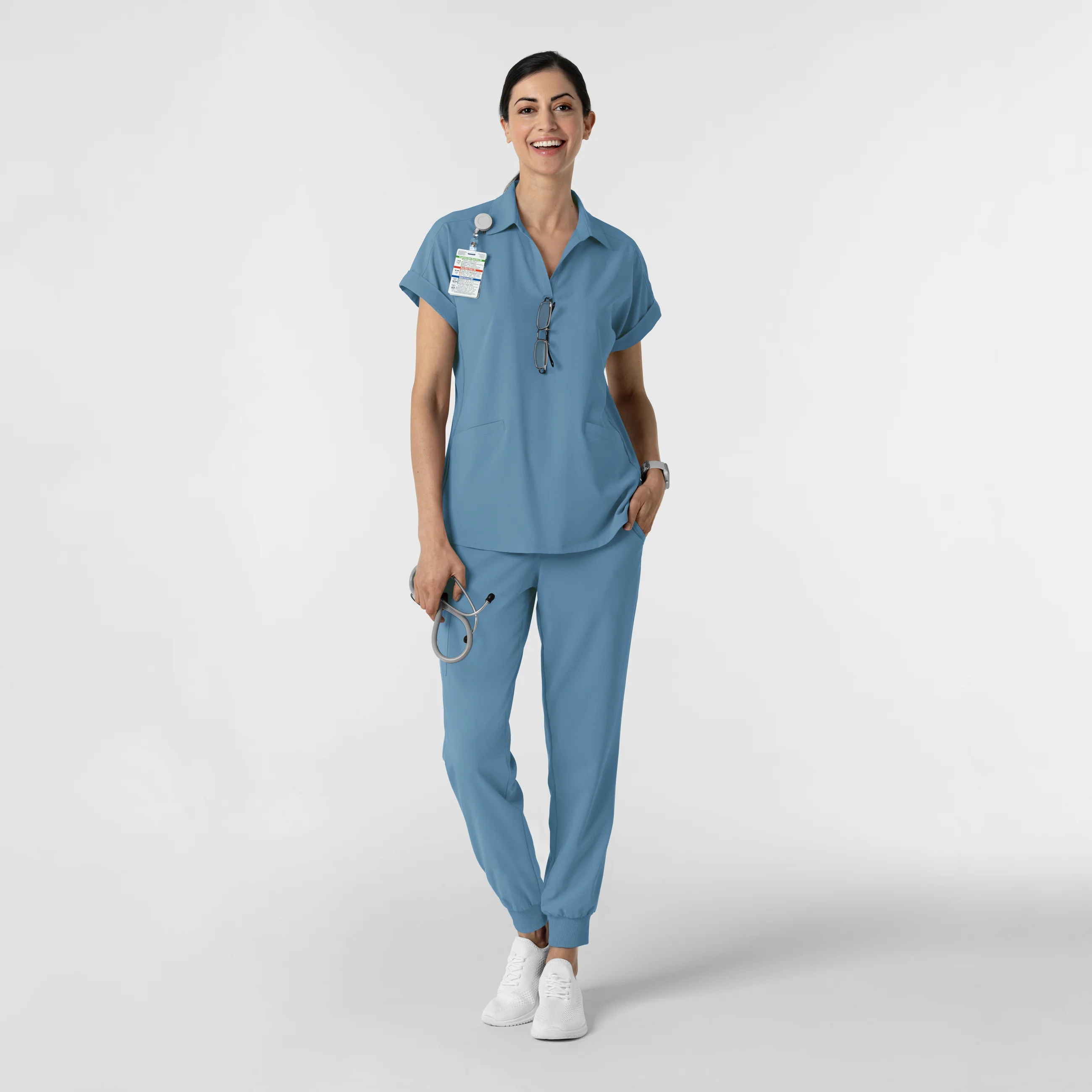 RENEW Women's Jogger Scrub Pant - Pacific Blue - Image 4