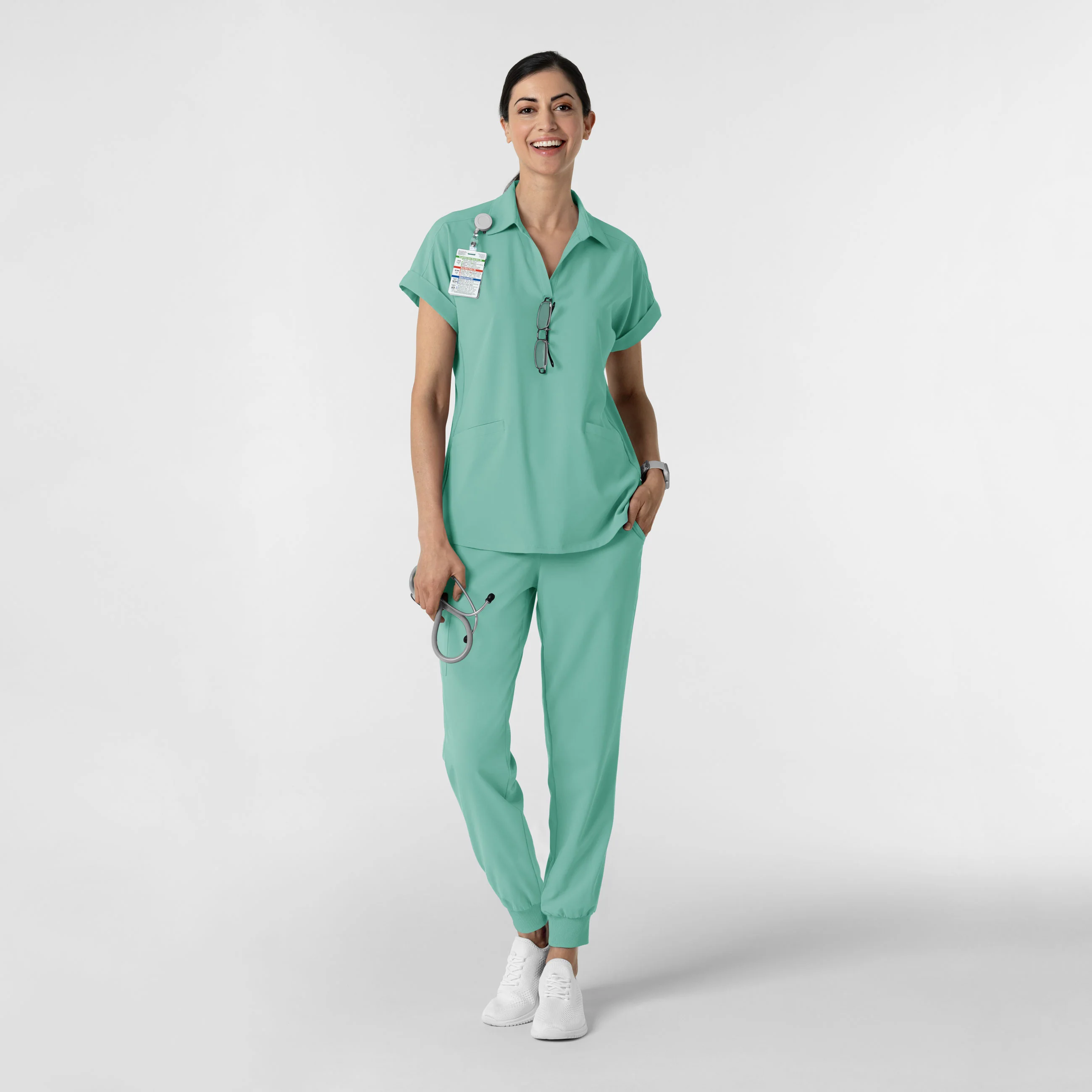 RENEW Women's Jogger Scrub Pant - Turquoise - Image 3