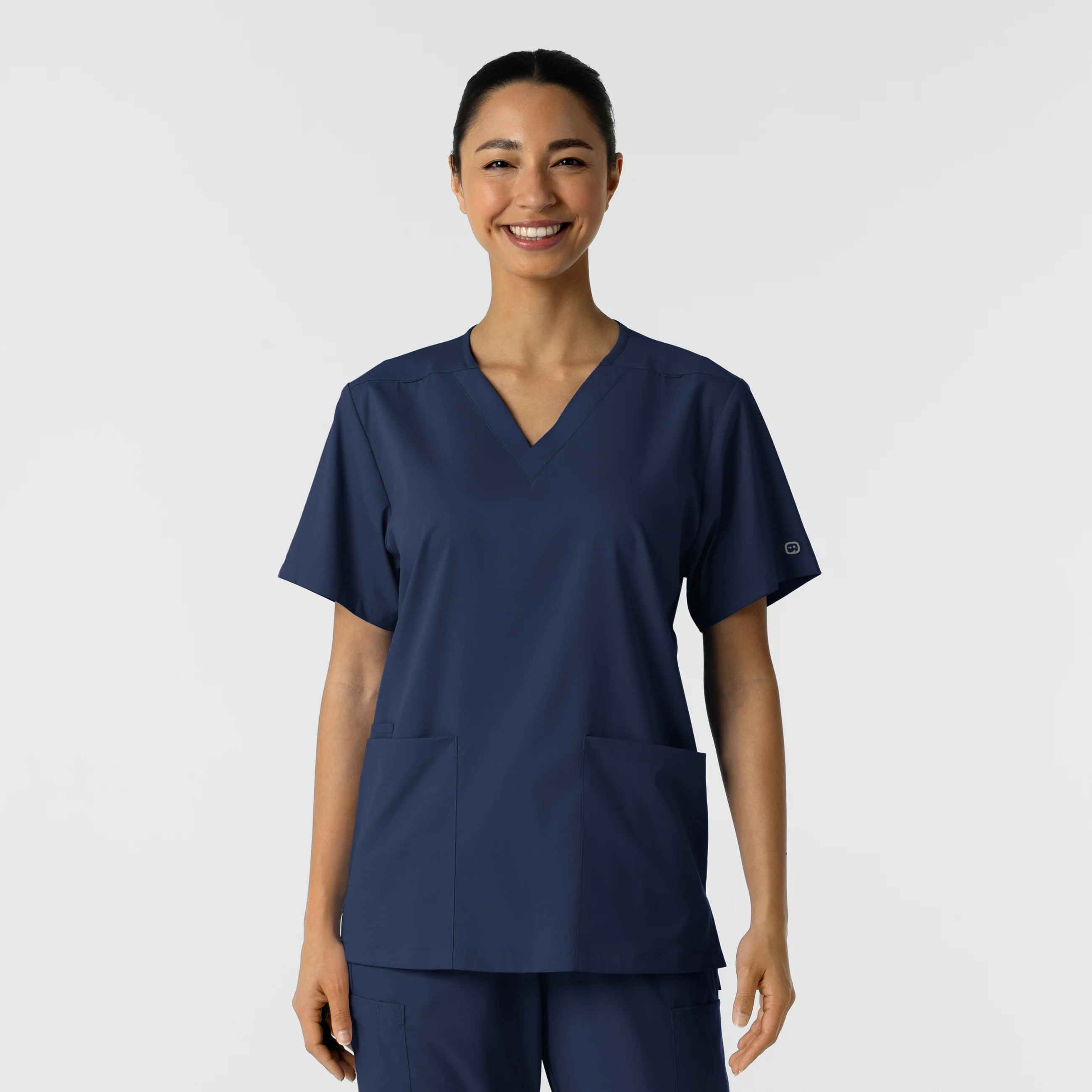 Boundless Unisex V-Neck Scrub Top - Navy