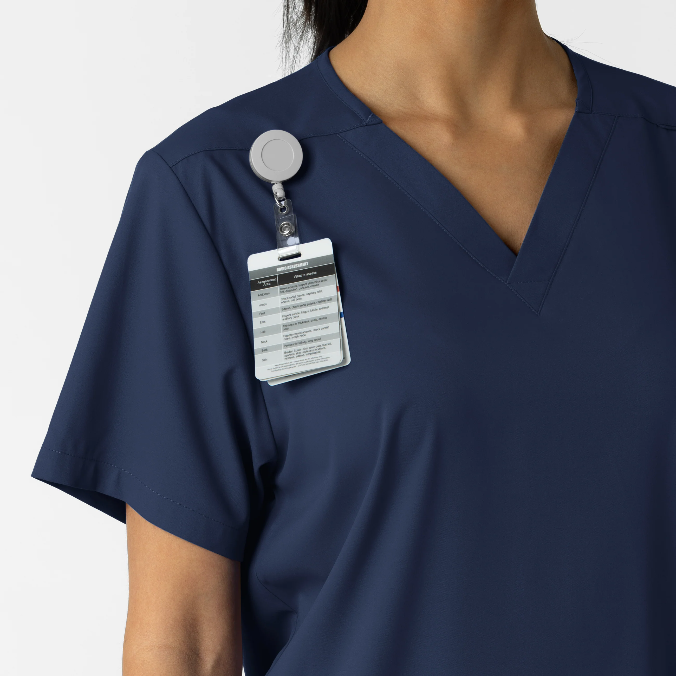 Boundless Unisex V-Neck Scrub Top - Navy - Image 6