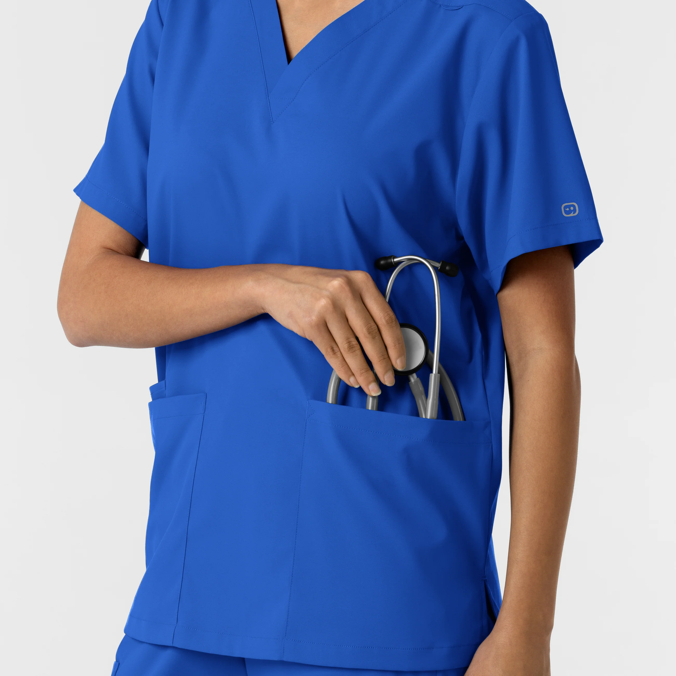 Boundless Unisex V-Neck Scrub Top - Royal - Image 9
