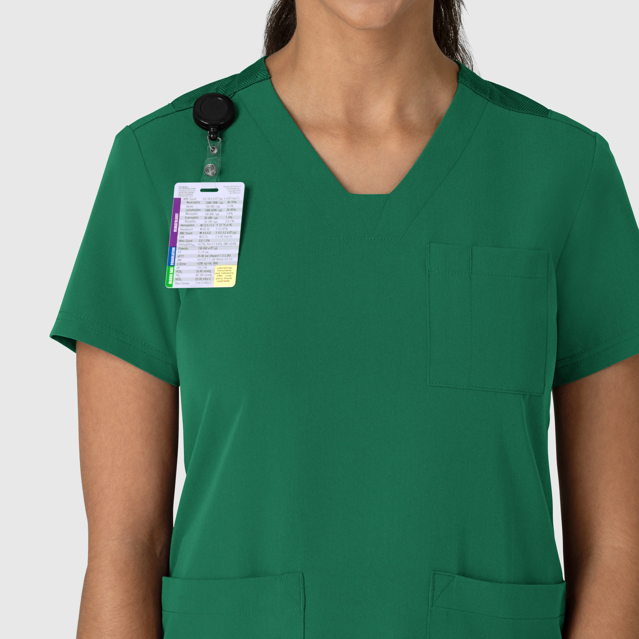 Nova Women's Flex-n-Reach V-Neck Scrub Top - Hunter - Image 5