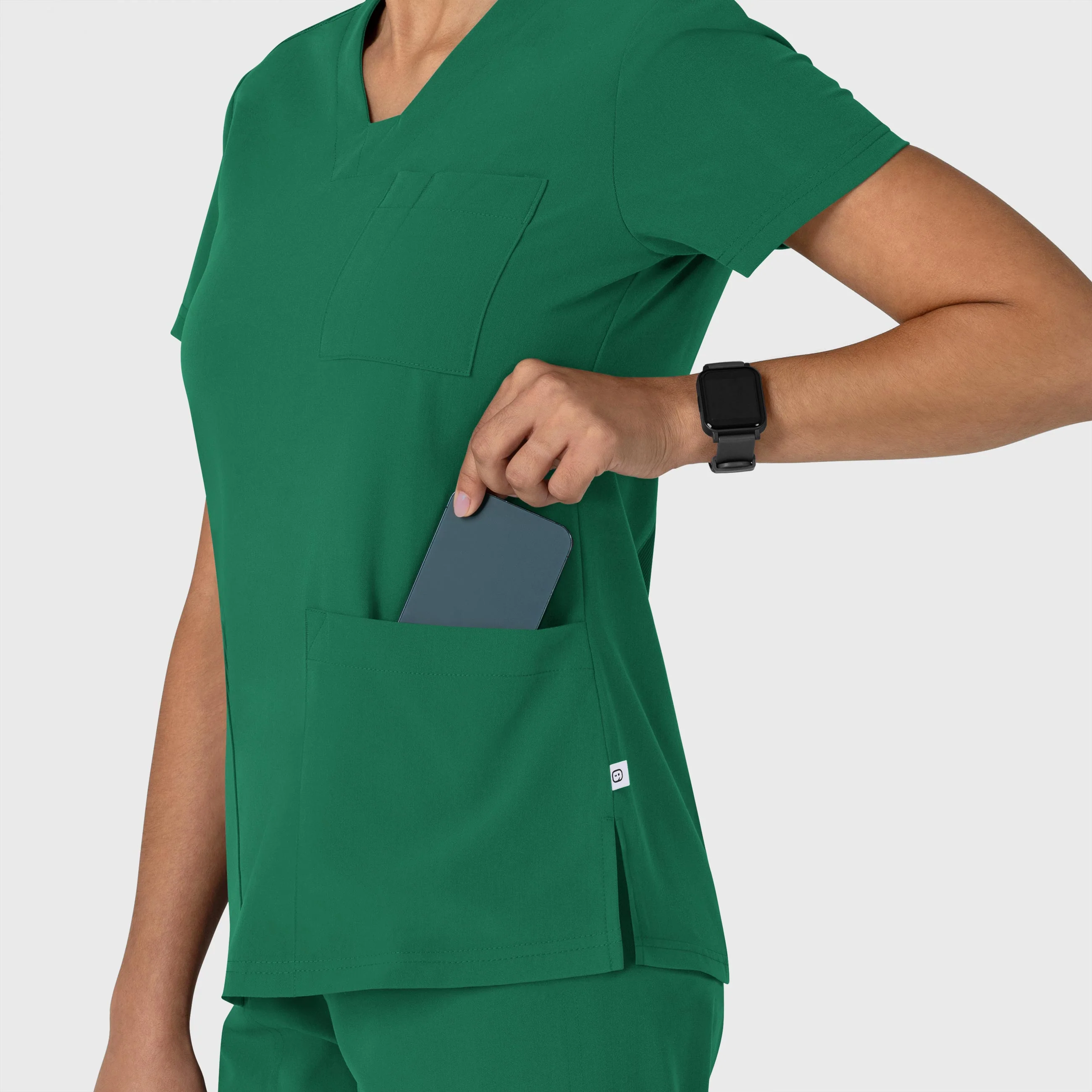 Nova Women's Flex-n-Reach V-Neck Scrub Top - Hunter - Image 7