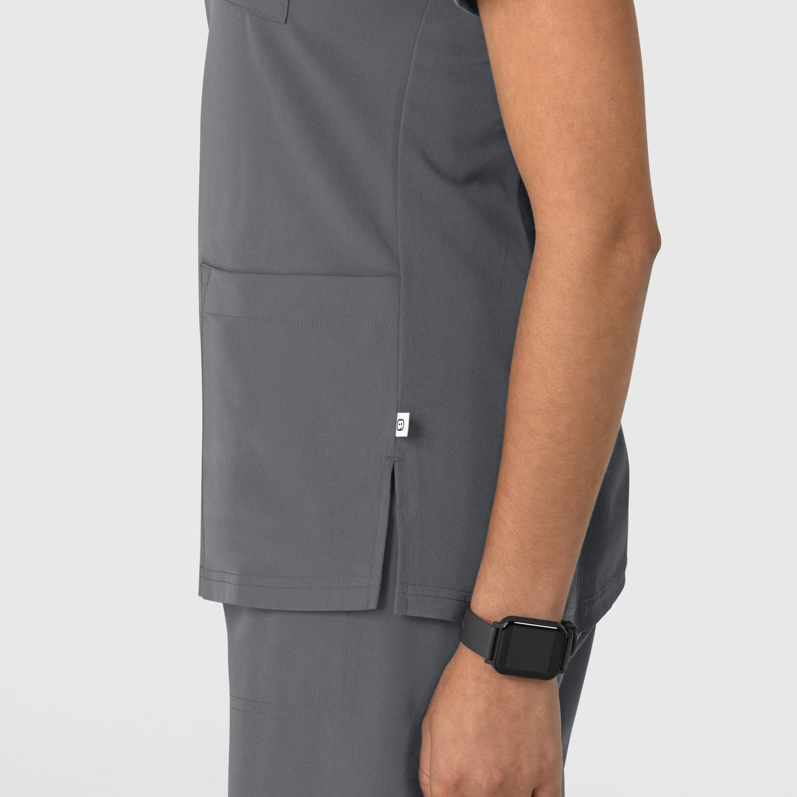 Nova Women's Flex-n-Reach V-Neck Scrub Top - Pewter - Image 8