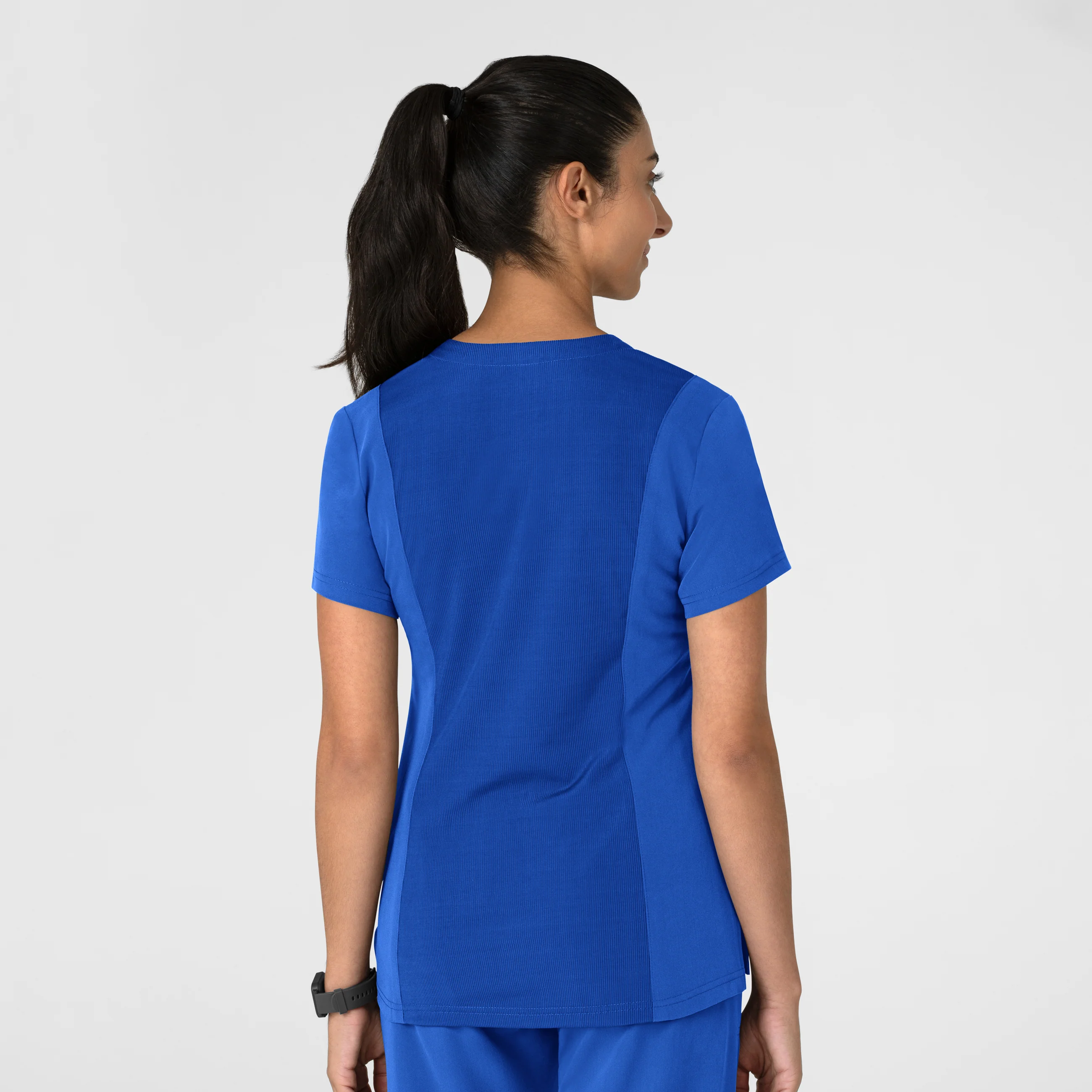 Nova Women's Flex-n-Reach V-Neck Scrub Top - Royal - Image 2