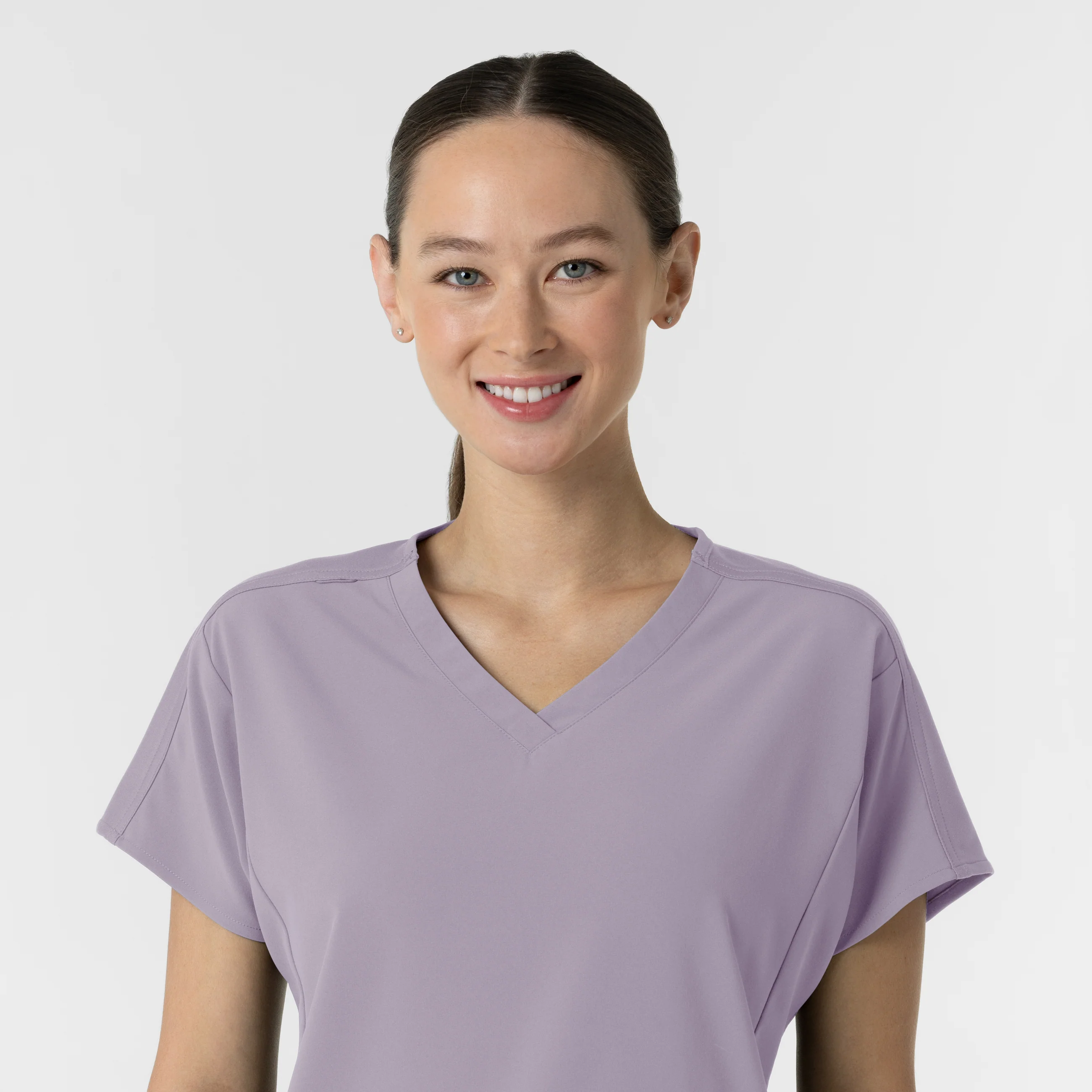 RENEW Women's V-Neck Tunic Scrub Top - Wisteria - Image 5