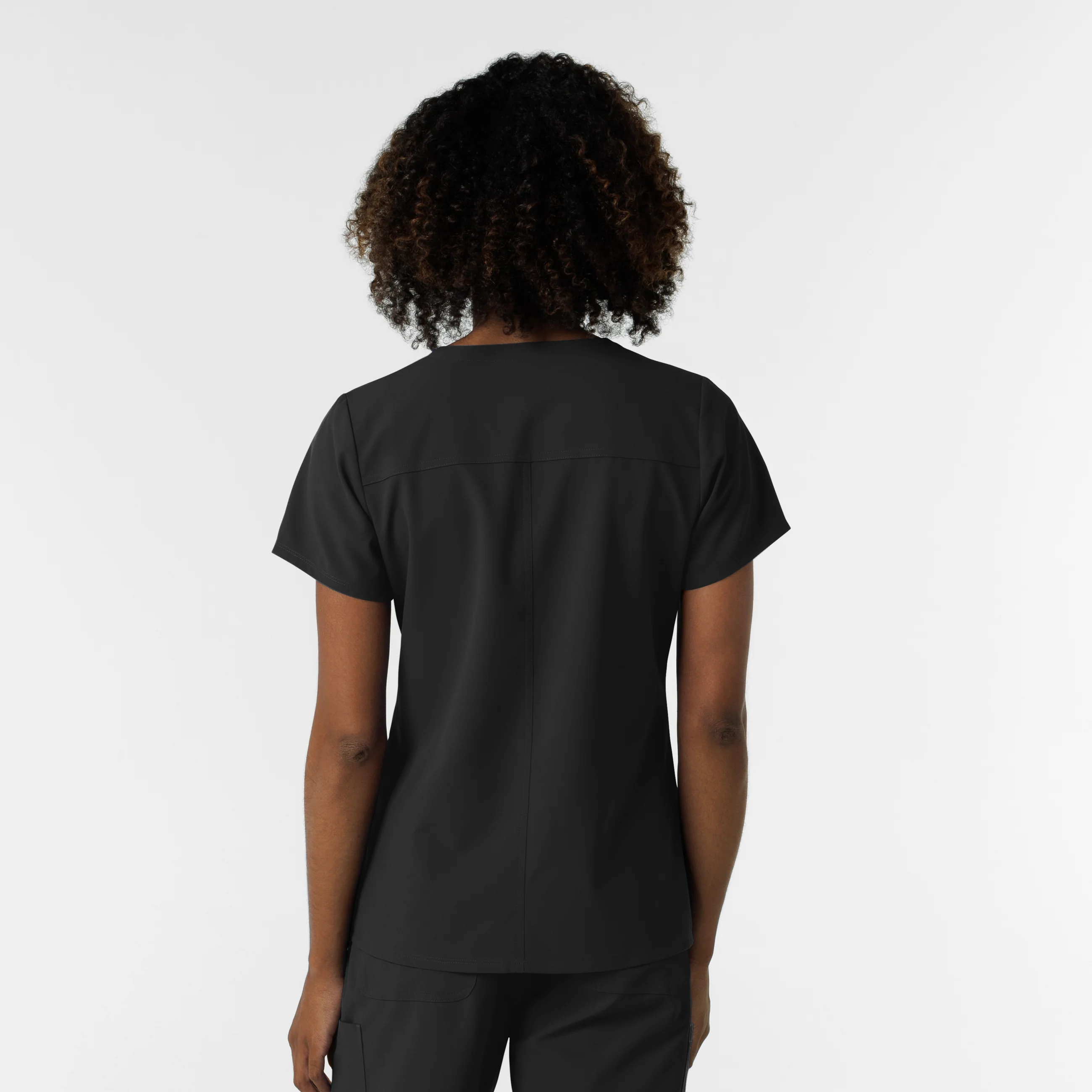 NURTUR Women's V-Neck Scrub Top - Black - Image 2