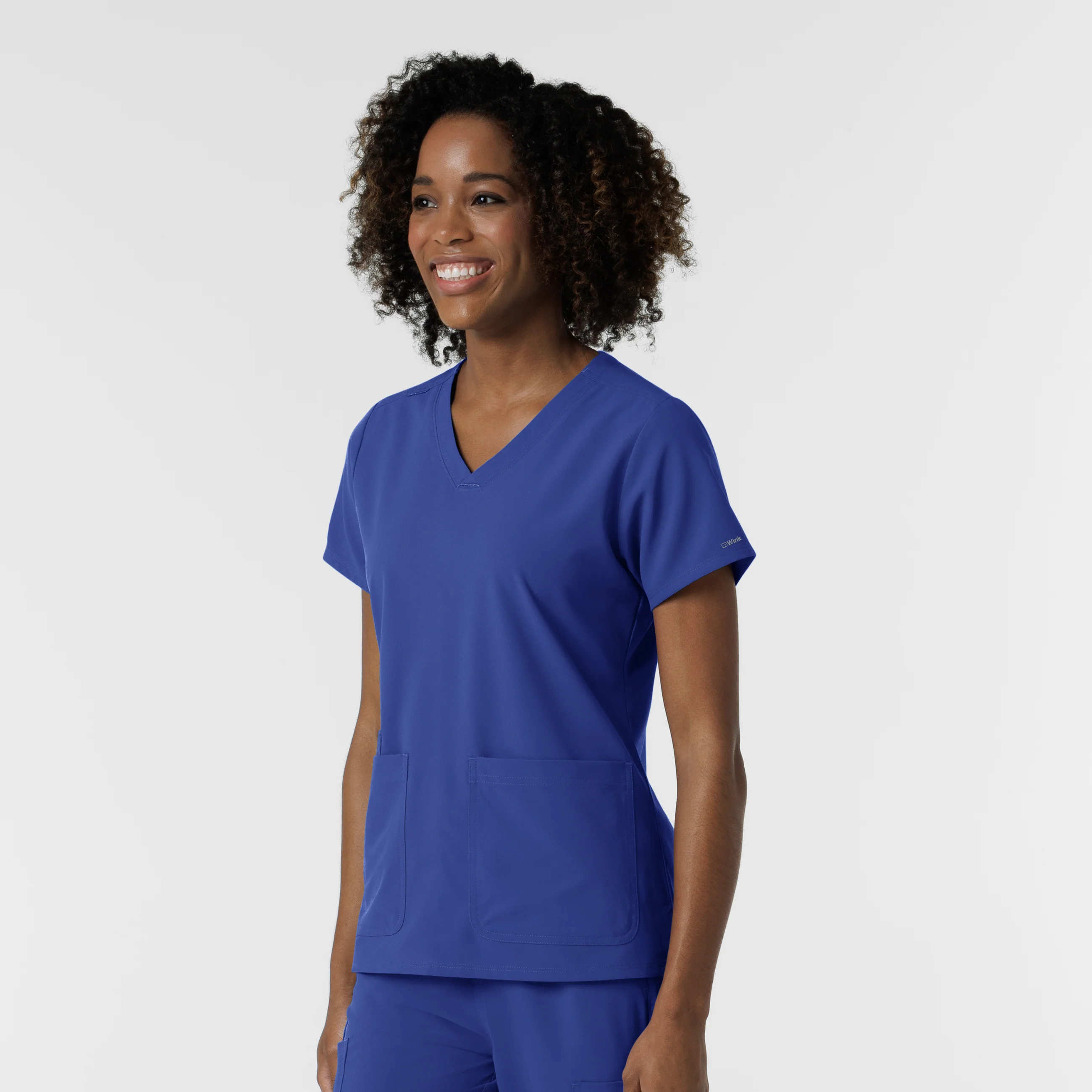 NURTUR Women's V-Neck Scrub Top - Galaxy Blue - Image 4