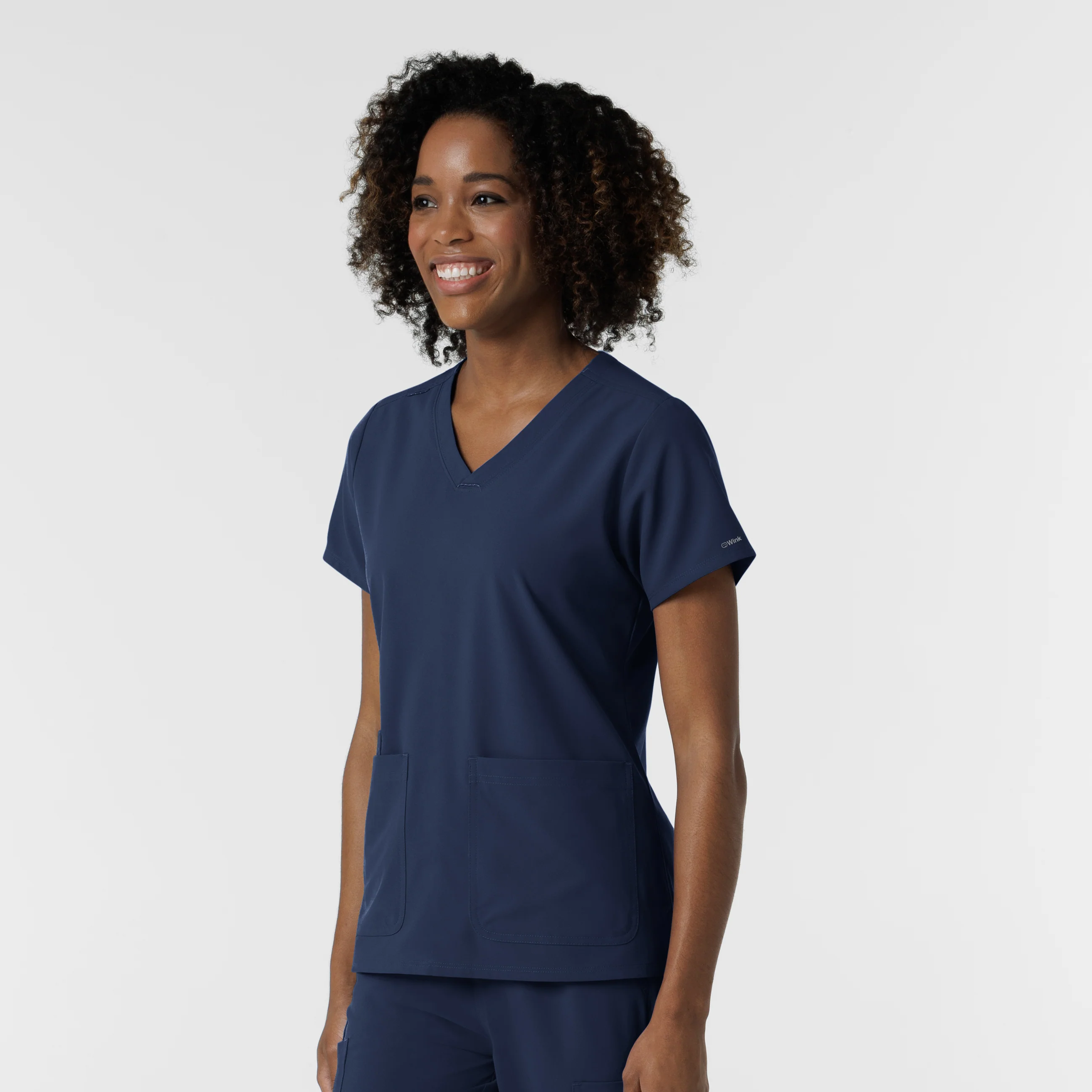 NURTUR Women's V-Neck Scrub Top - Navy - Image 4