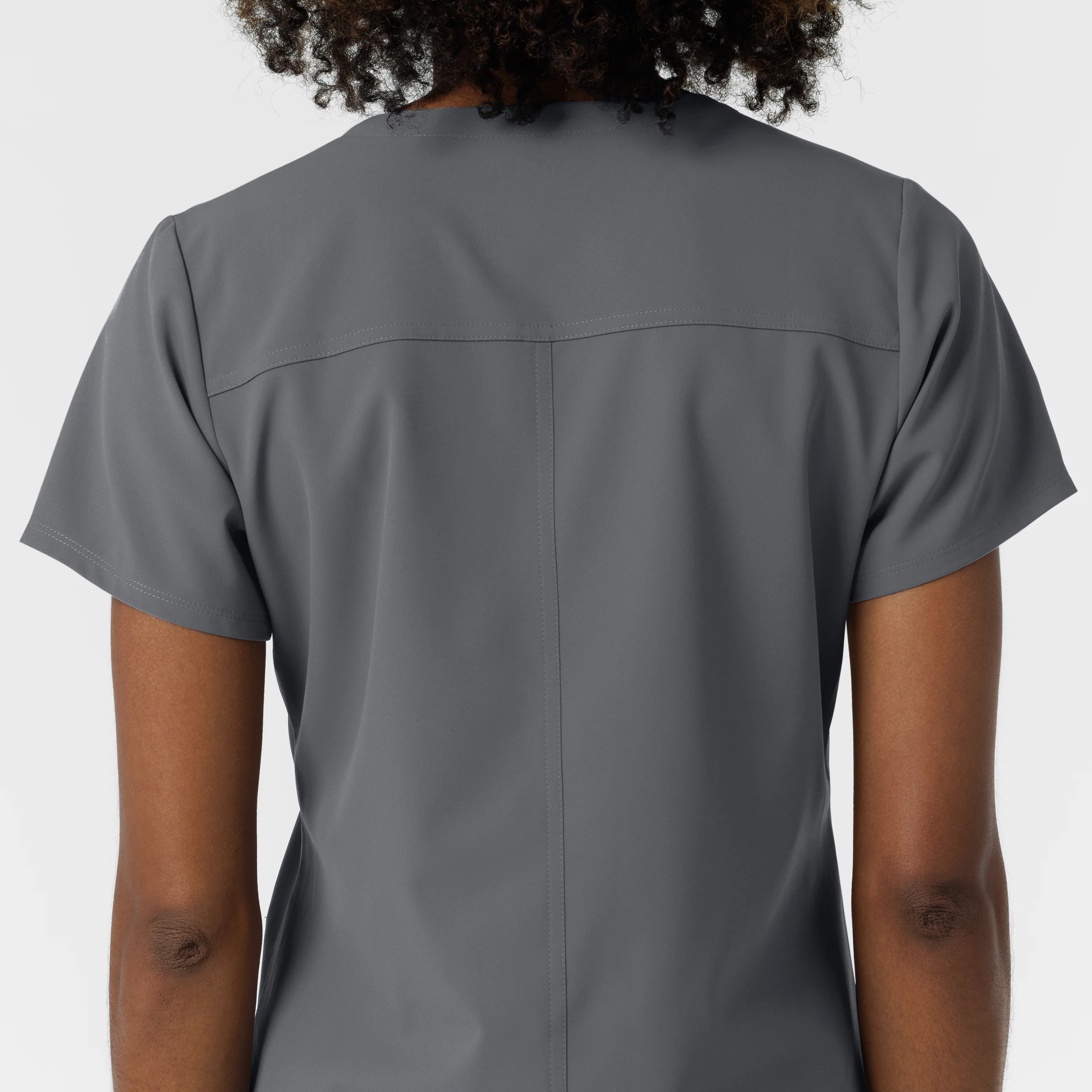 NURTUR Women's V-Neck Scrub Top - Pewter - Image 11