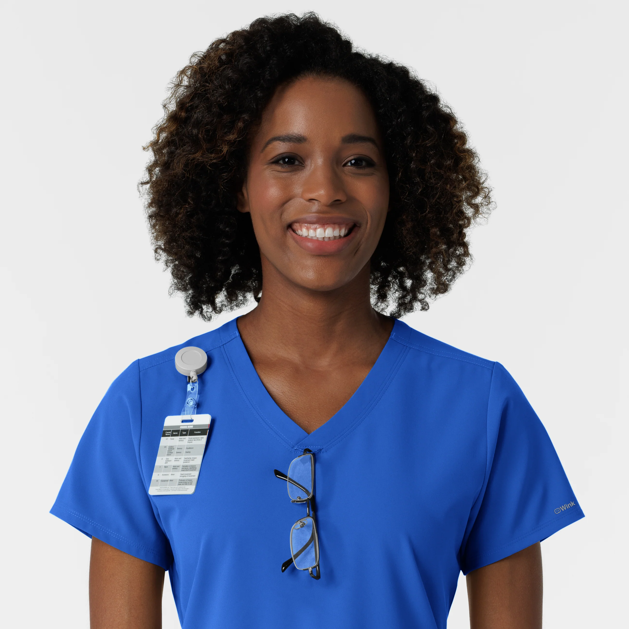 NURTUR Women's V-Neck Scrub Top - Royal - Image 7