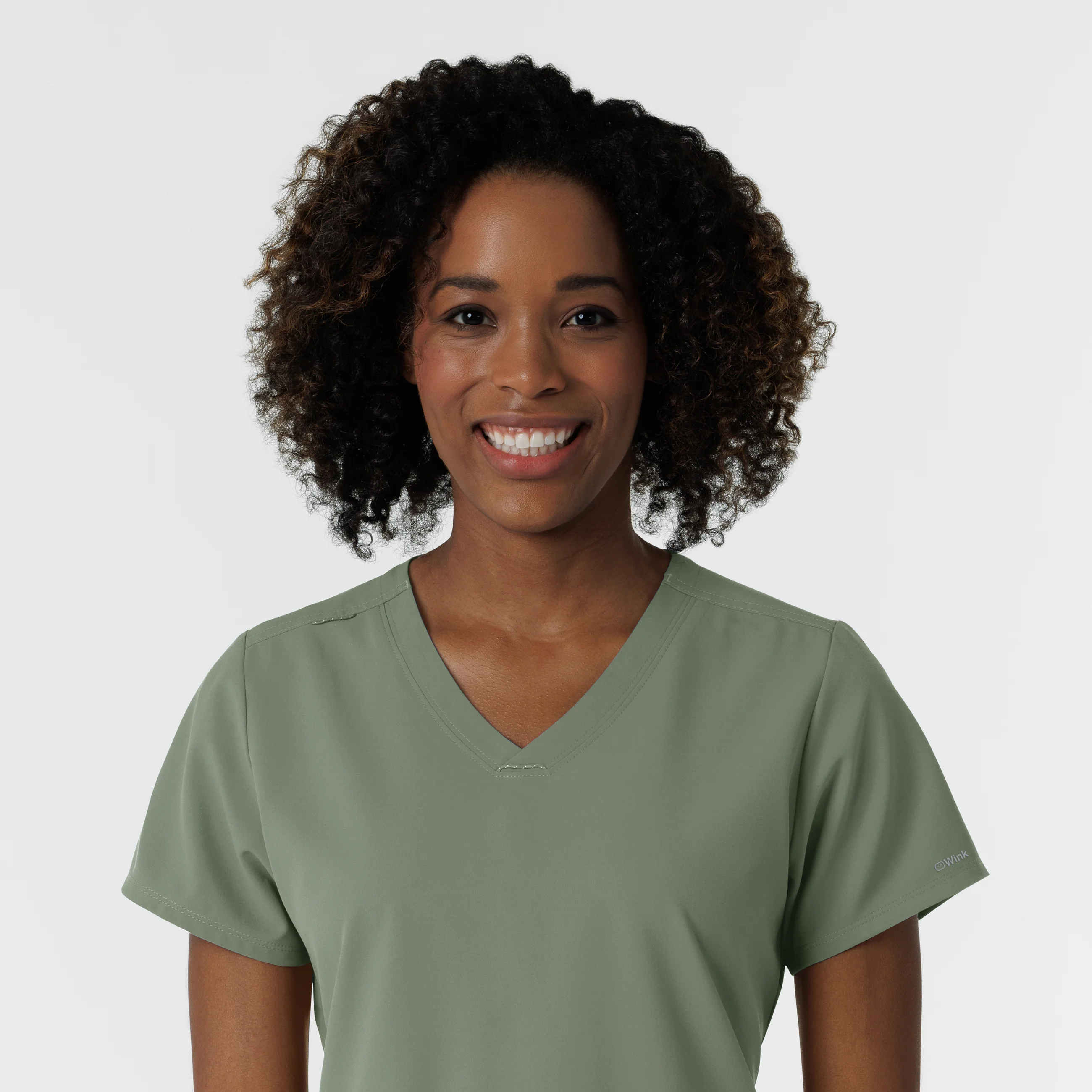 NURTUR Women's V-Neck Scrub Top - Sage - Image 5