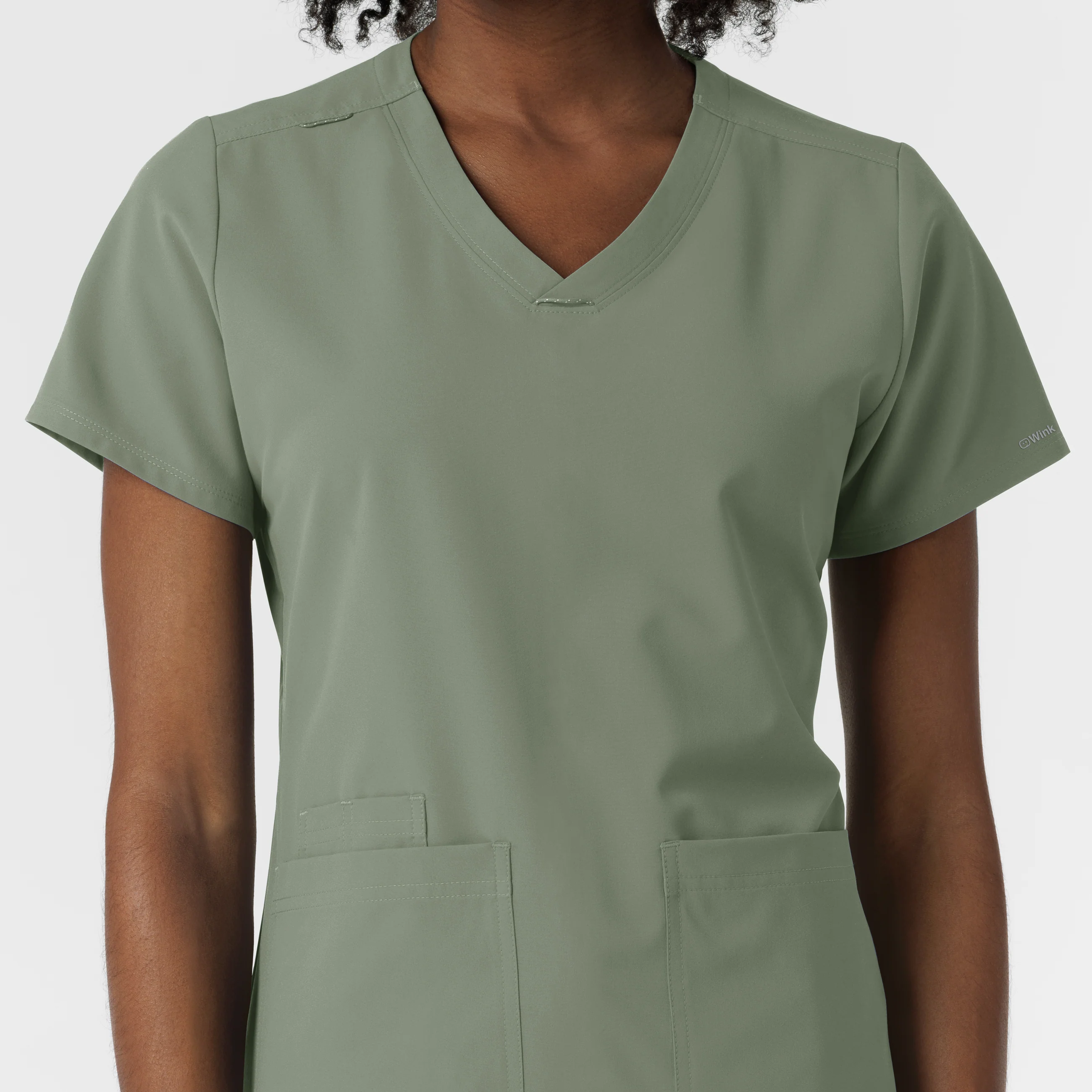 NURTUR Women's V-Neck Scrub Top - Sage - Image 6