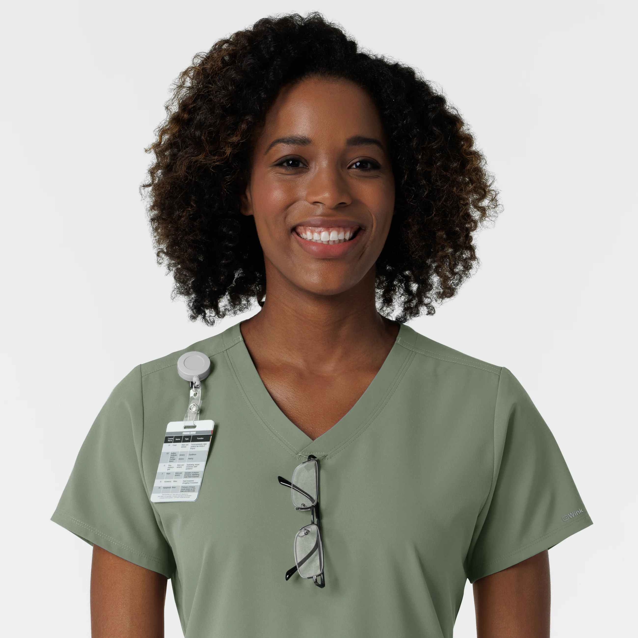 NURTUR Women's V-Neck Scrub Top - Sage - Image 7