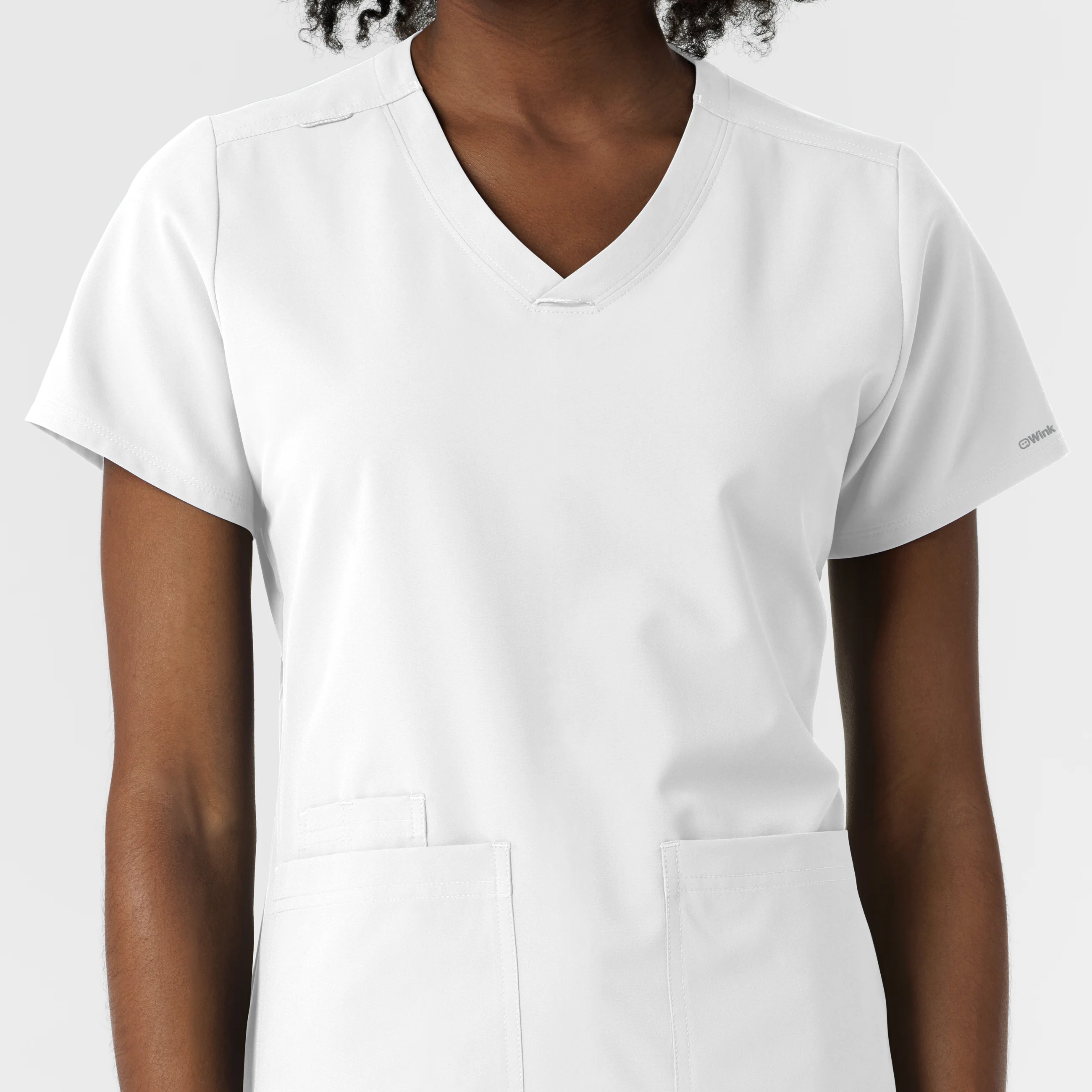 NURTUR Women's V-Neck Scrub Top - White - Image 6