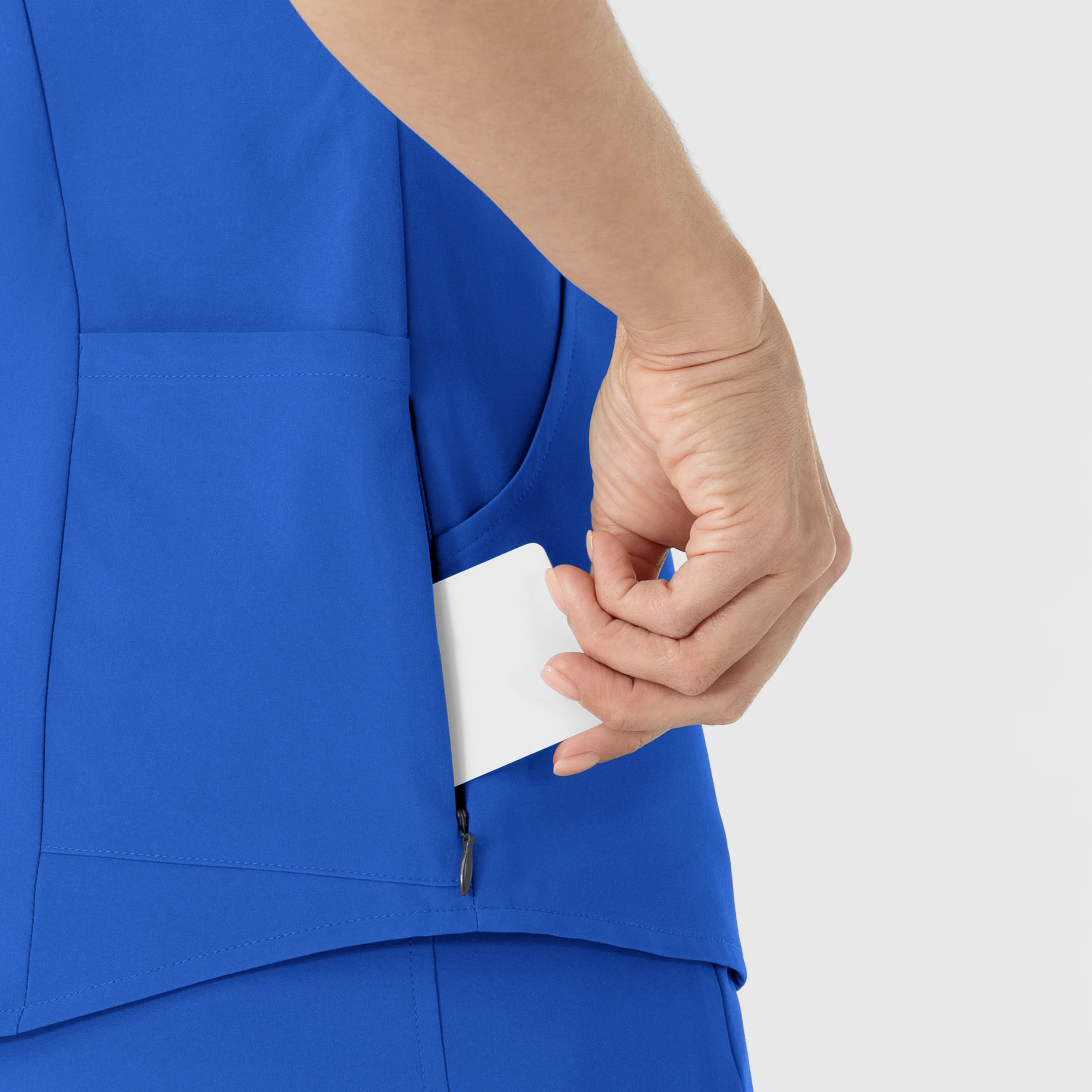 RENEW Women's V-Neck Scrub Top - Royal - Image 7