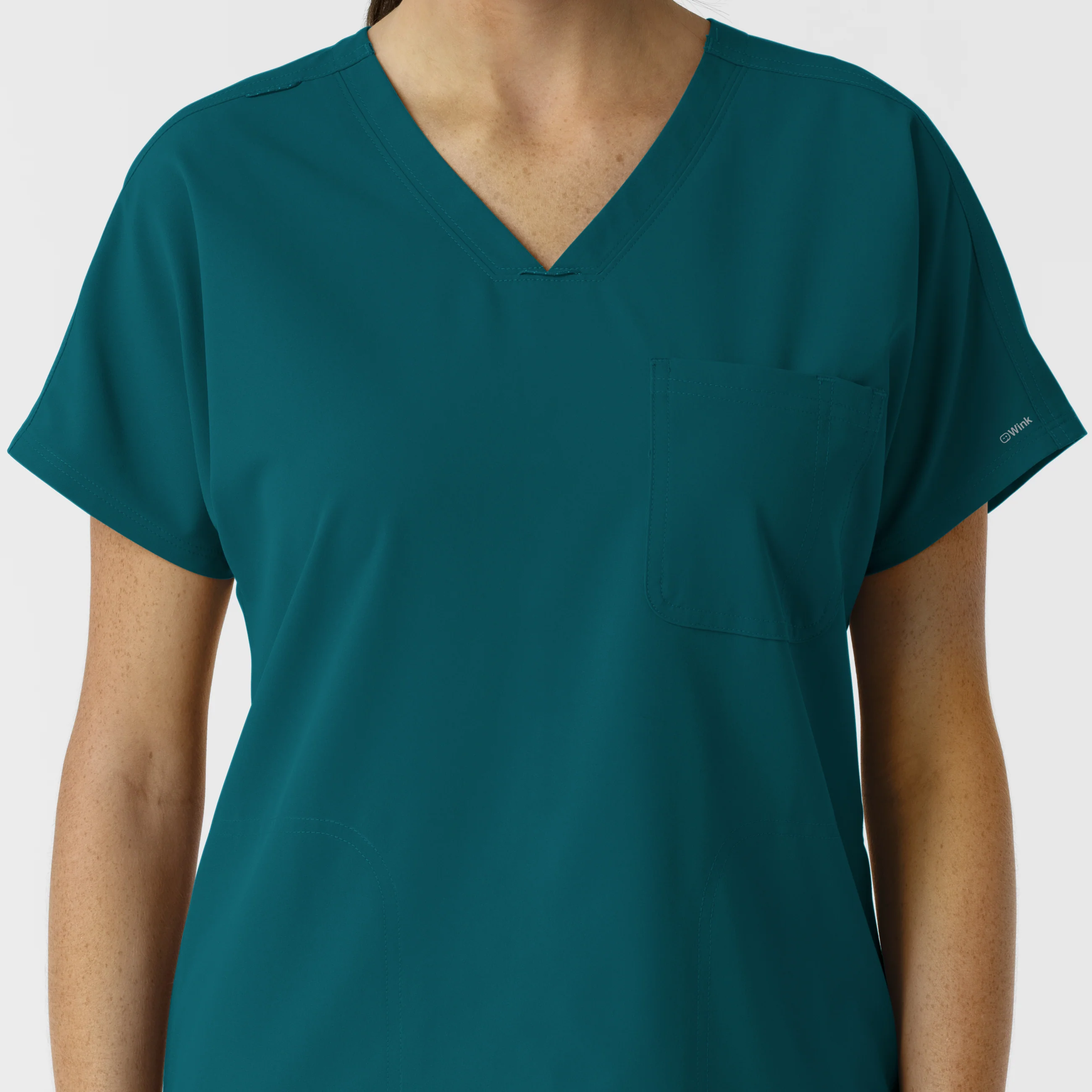 NURTUR Women's Drop Shoulder Tunic Scrub Top - Caribbean - Image 5