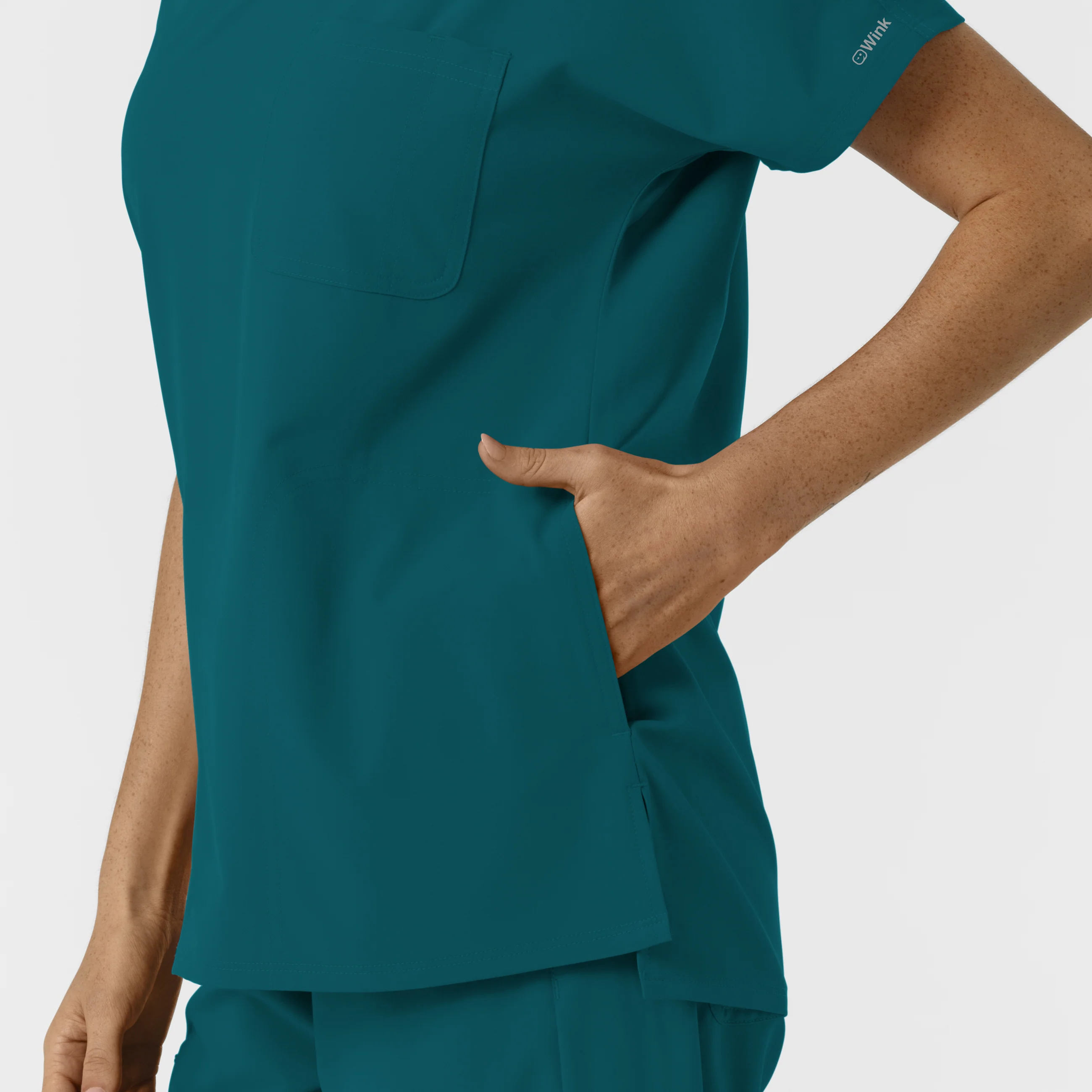 NURTUR Women's Drop Shoulder Tunic Scrub Top - Caribbean - Image 8