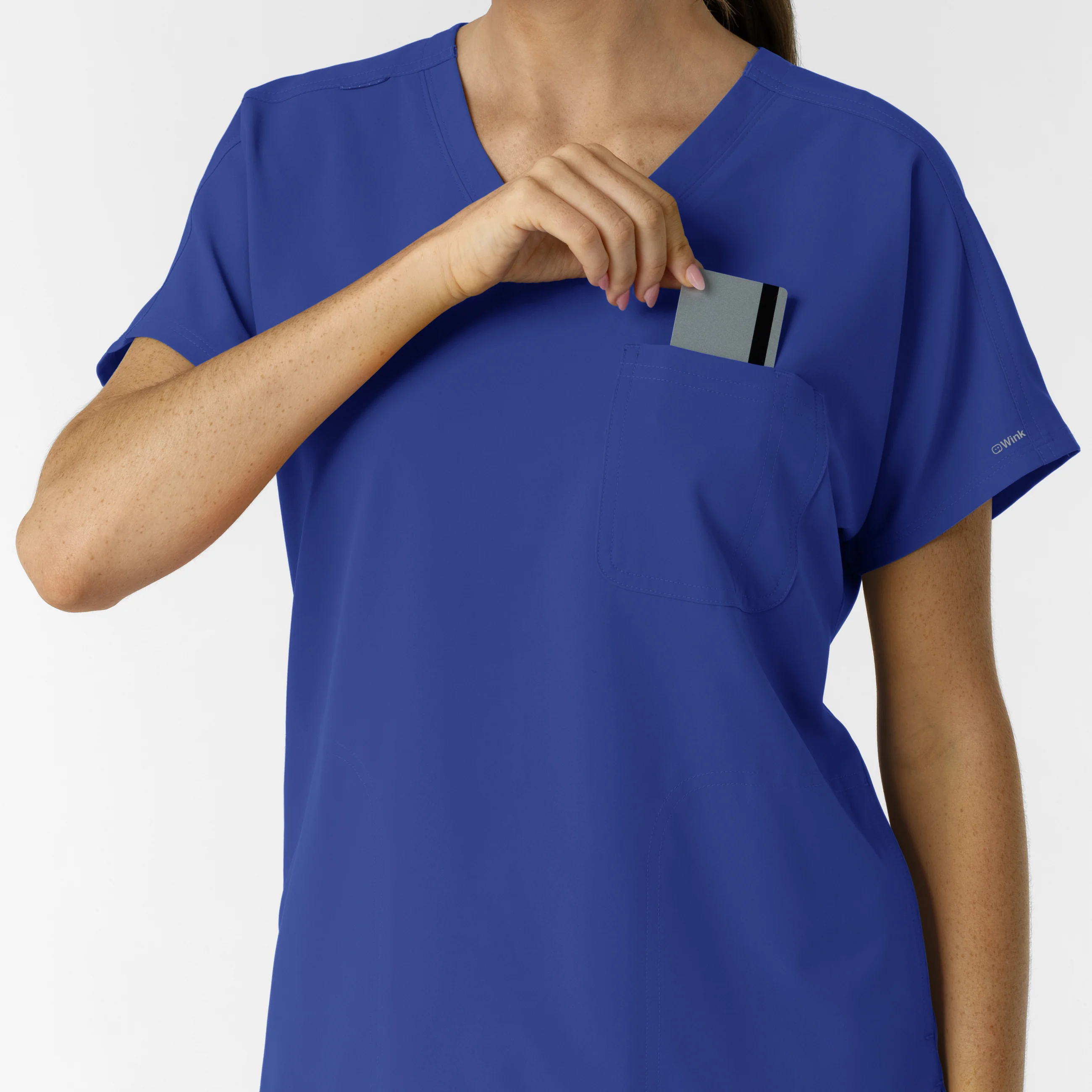 NURTUR Women's Drop Shoulder Tunic Scrub Top - Galaxy Blue - Image 7