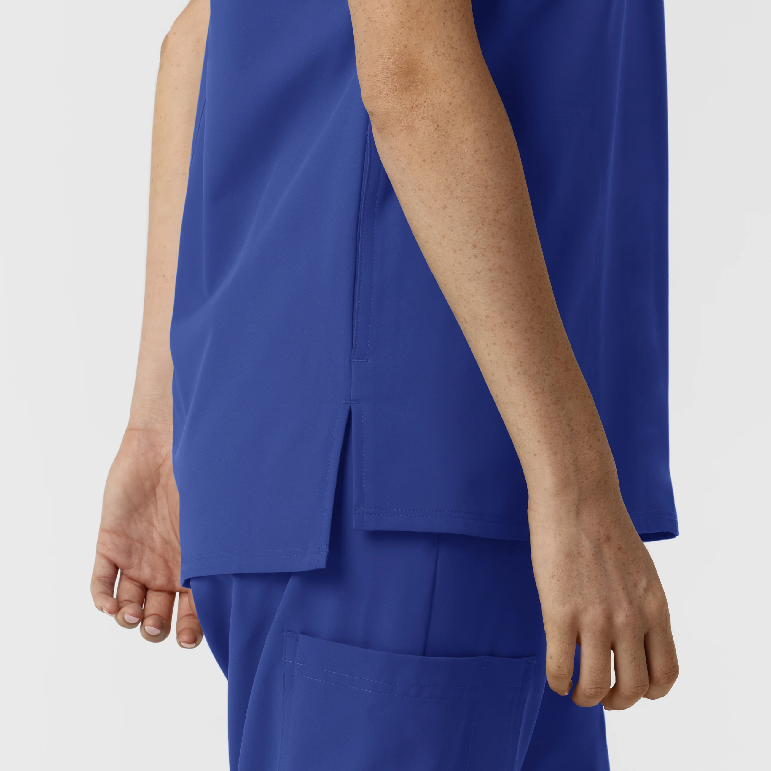 NURTUR Women's Drop Shoulder Tunic Scrub Top - Galaxy Blue - Image 9