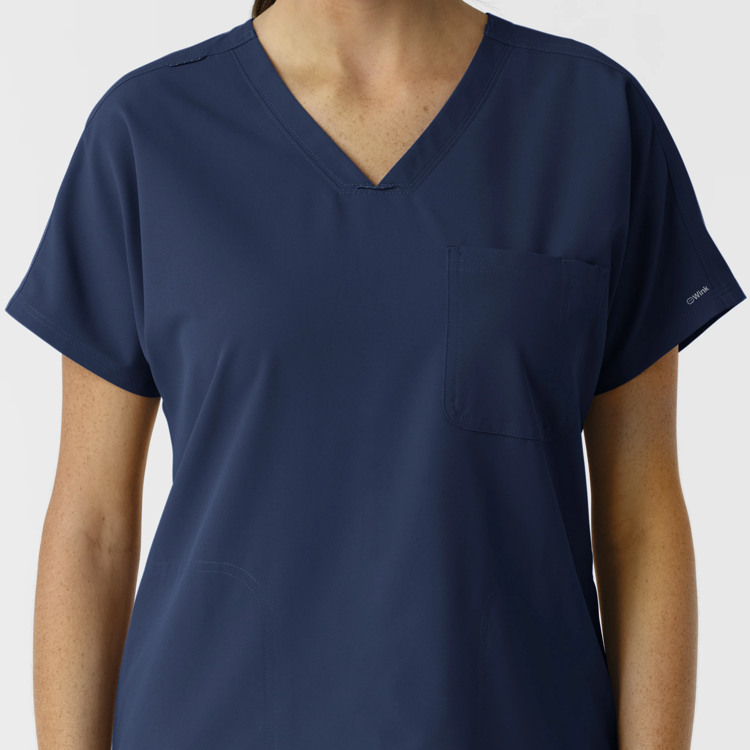 NURTUR Women's Drop Shoulder Tunic Scrub Top - Navy - Image 5