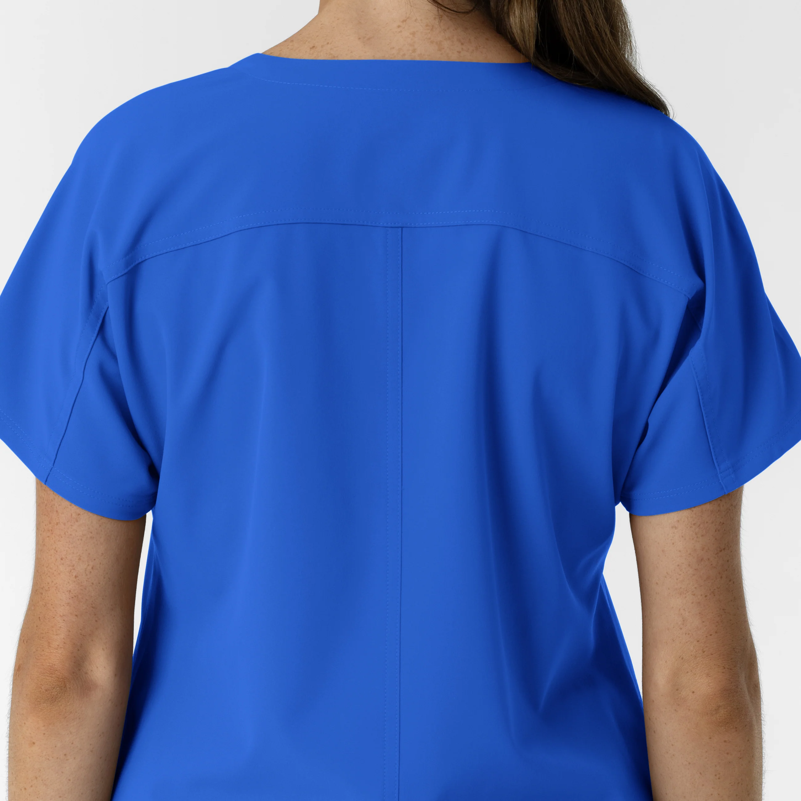 NURTUR Women's Drop Shoulder Tunic Scrub Top - Royal - Image 10