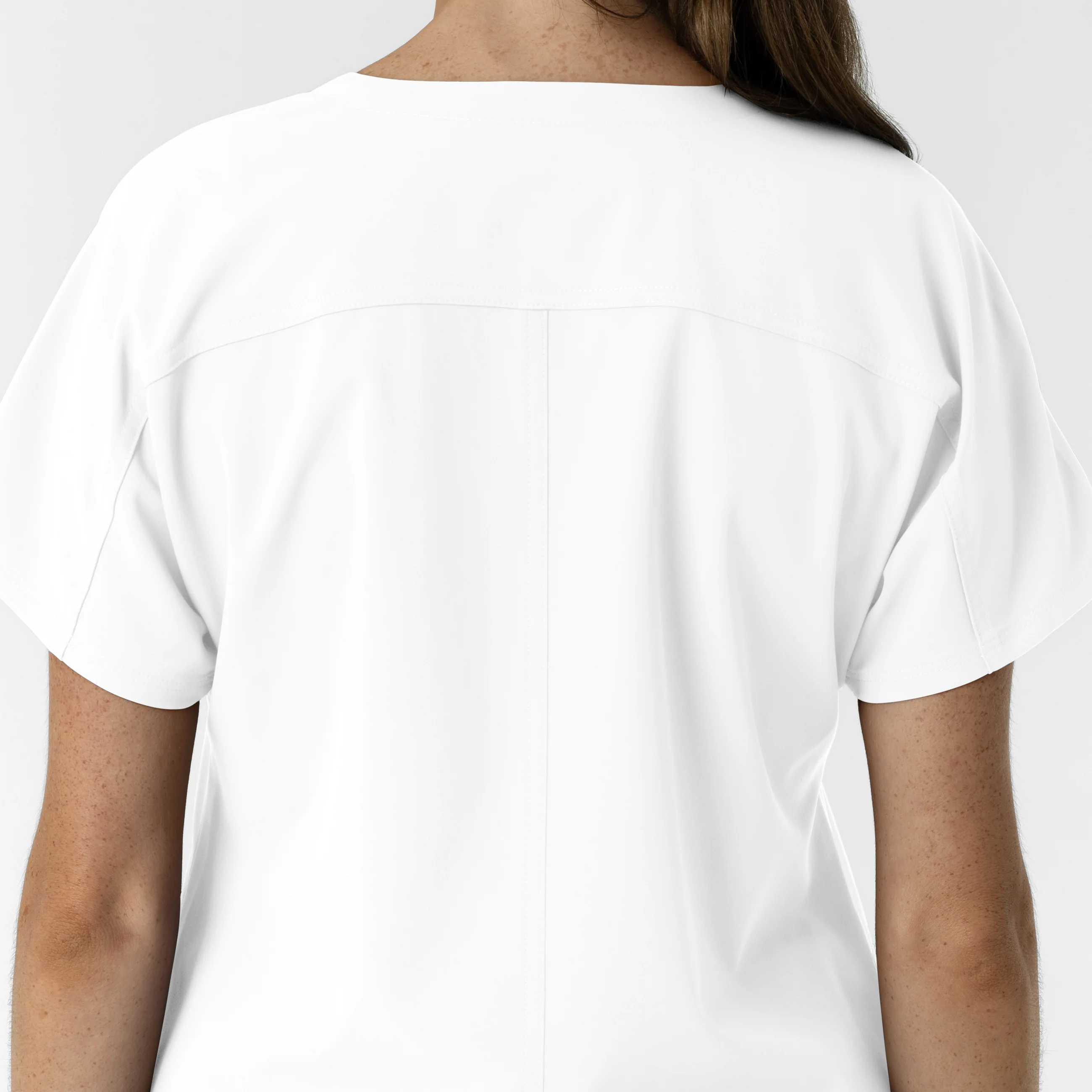 NURTUR Women's Drop Shoulder Tunic Scrub Top - White - Image 10