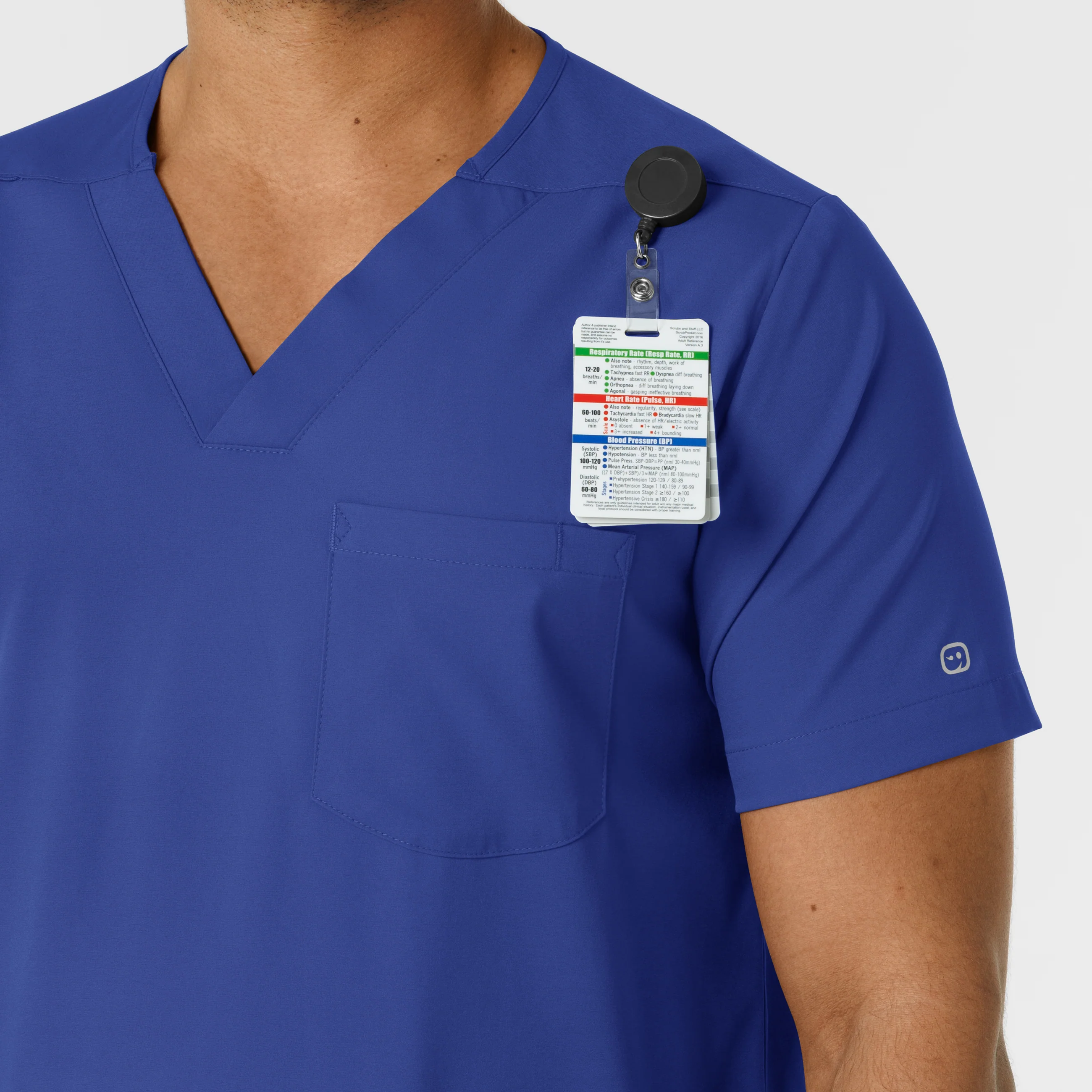 Boundless Men's Multi Pocket V-Neck Scrub Top - Galaxy Blue - Image 6