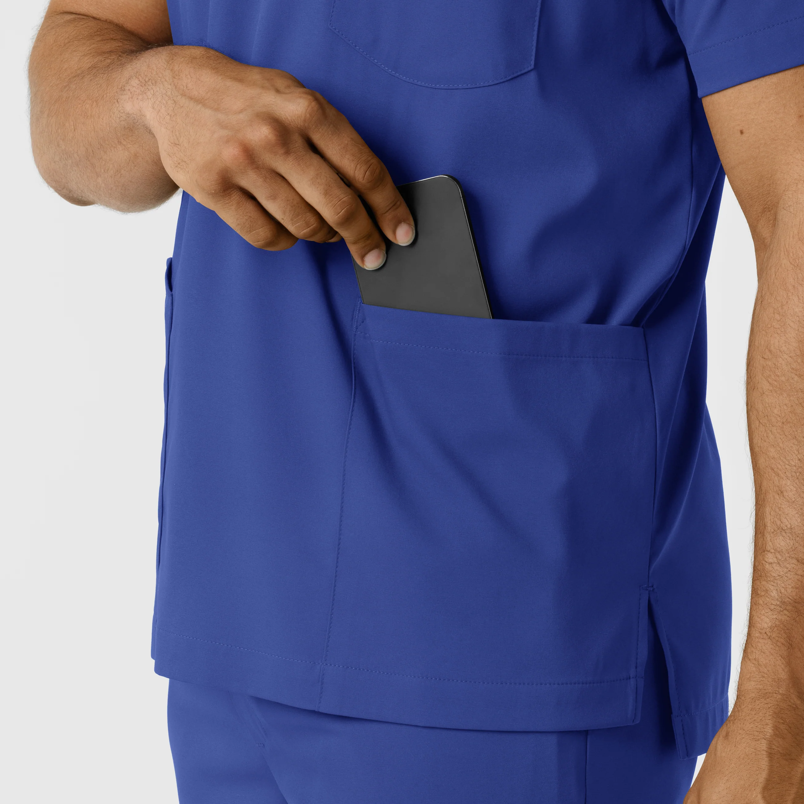 Boundless Men's Multi Pocket V-Neck Scrub Top - Galaxy Blue - Image 8