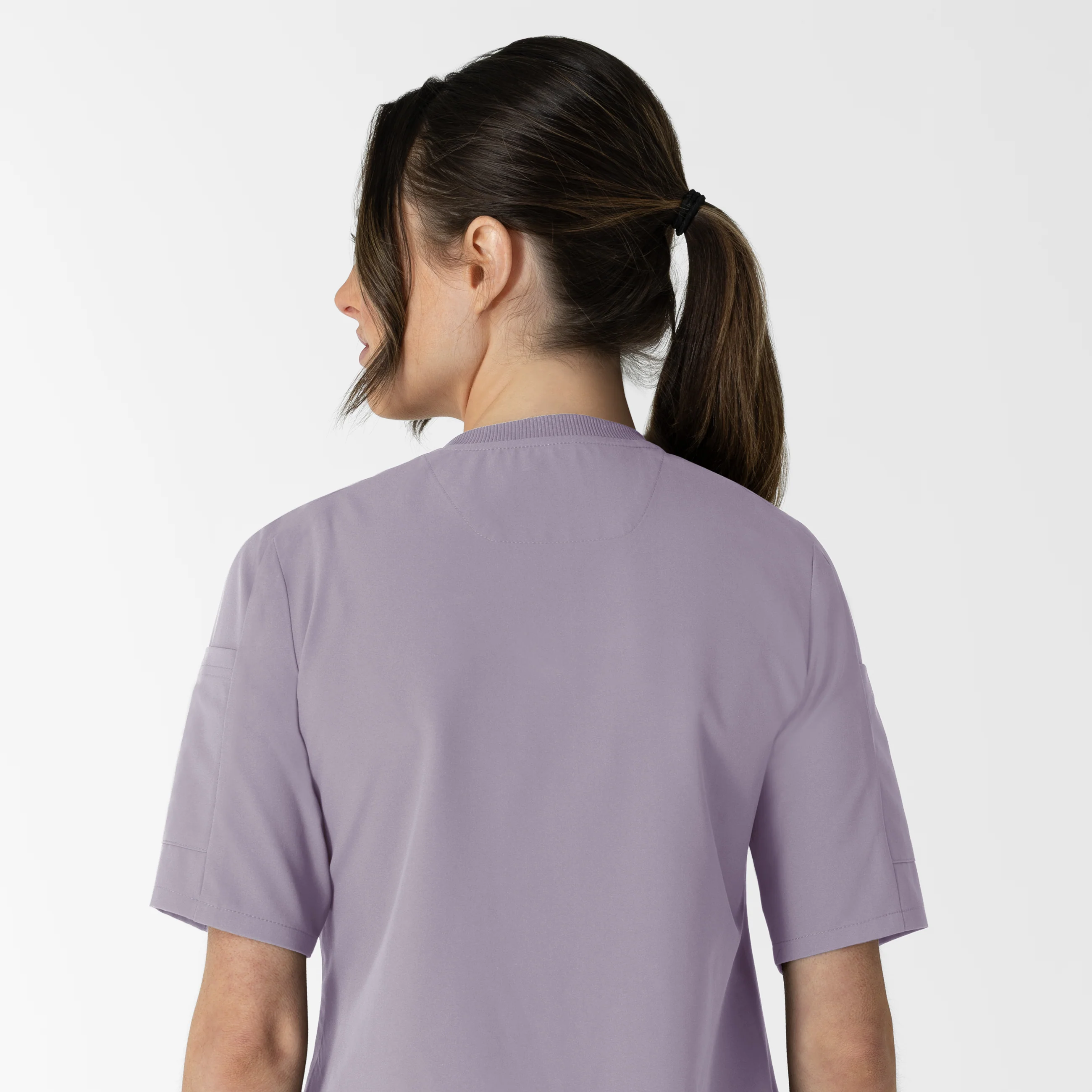 RENEW Women's Tuck-In Henley Scrub Top - Wisteria - Image 11