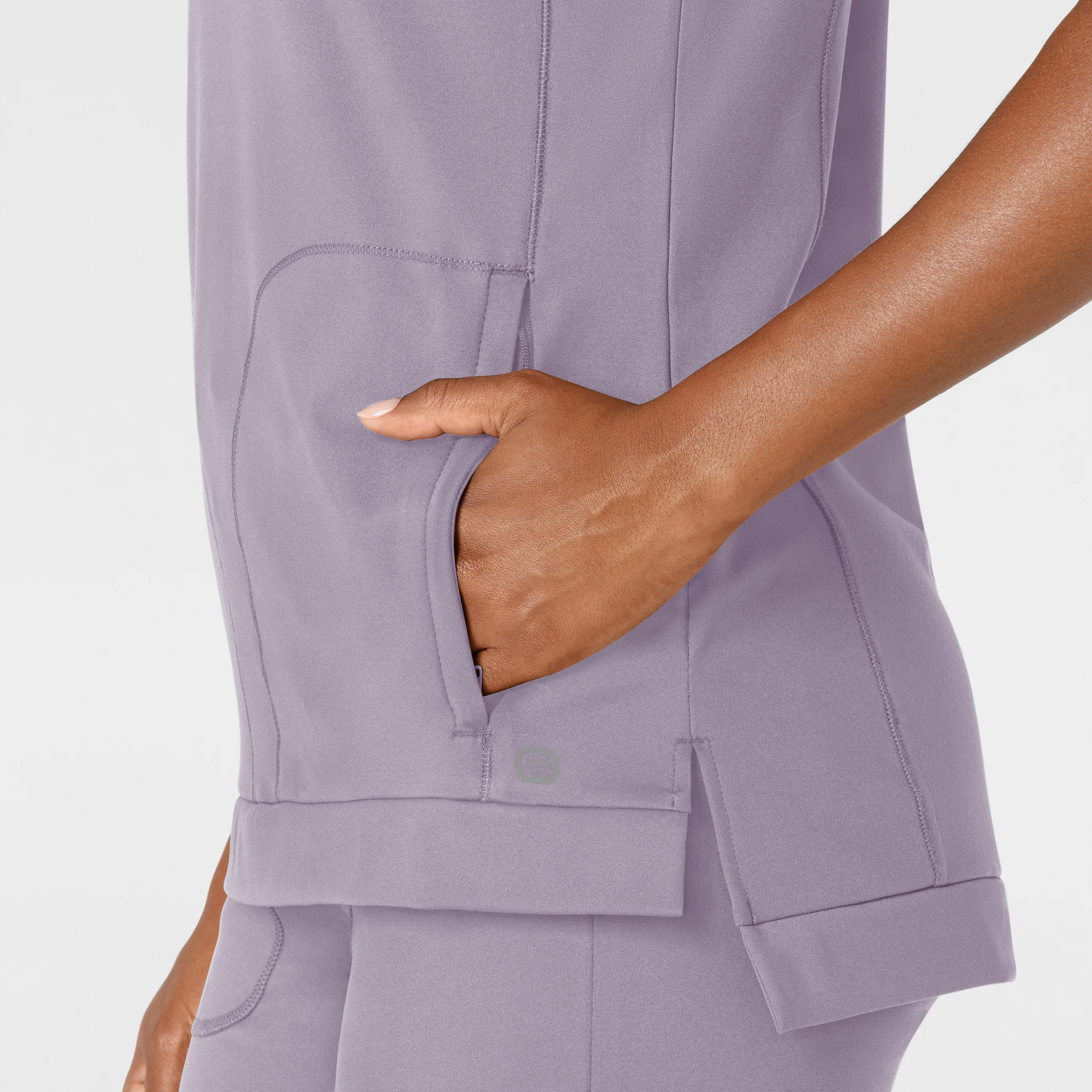 RENEW Knit Women's Flex-n-Reach Crew Neck Scrub Top - Wisteria - Image 6