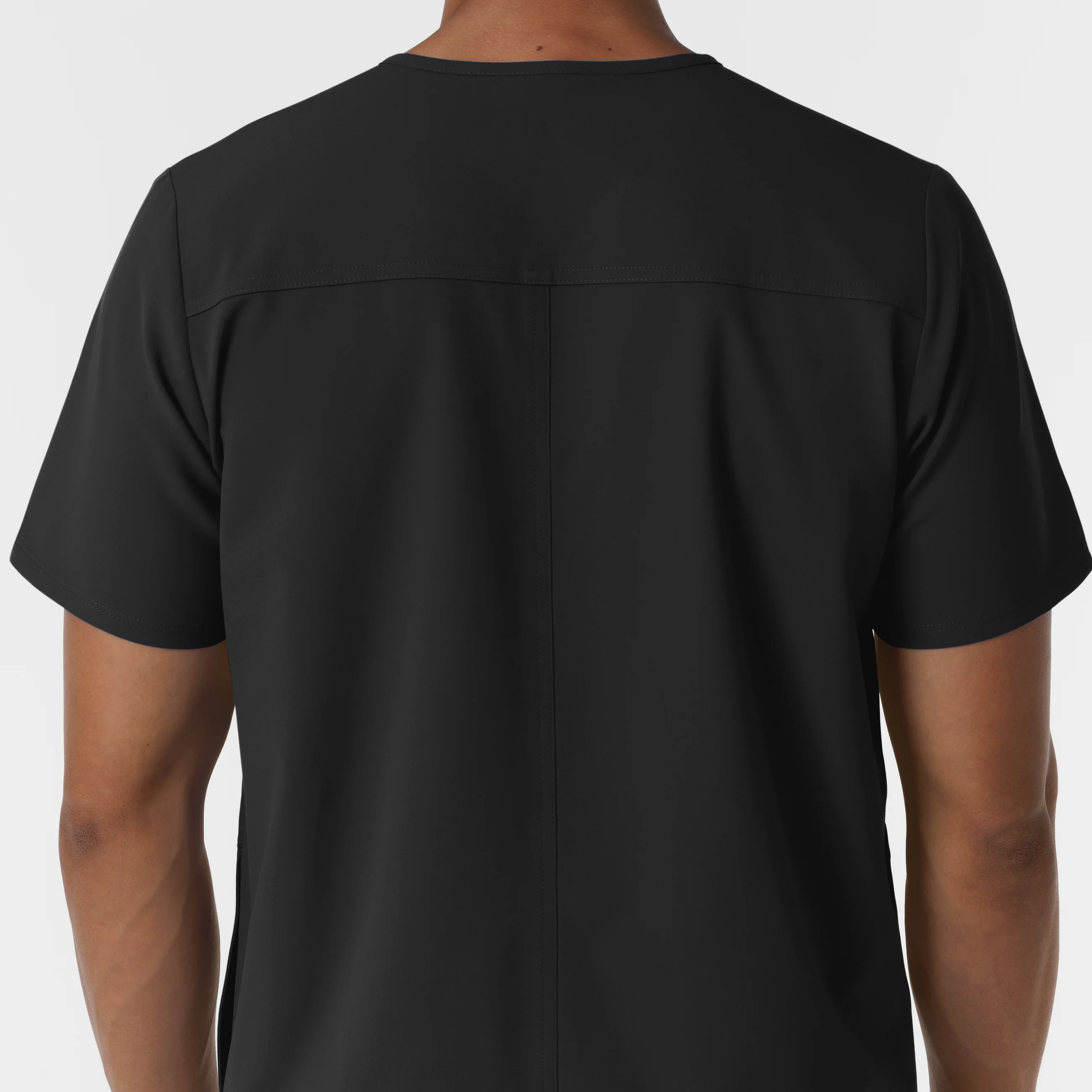 NURTUR Men's V-Neck Scrub Top - Black - Image 9
