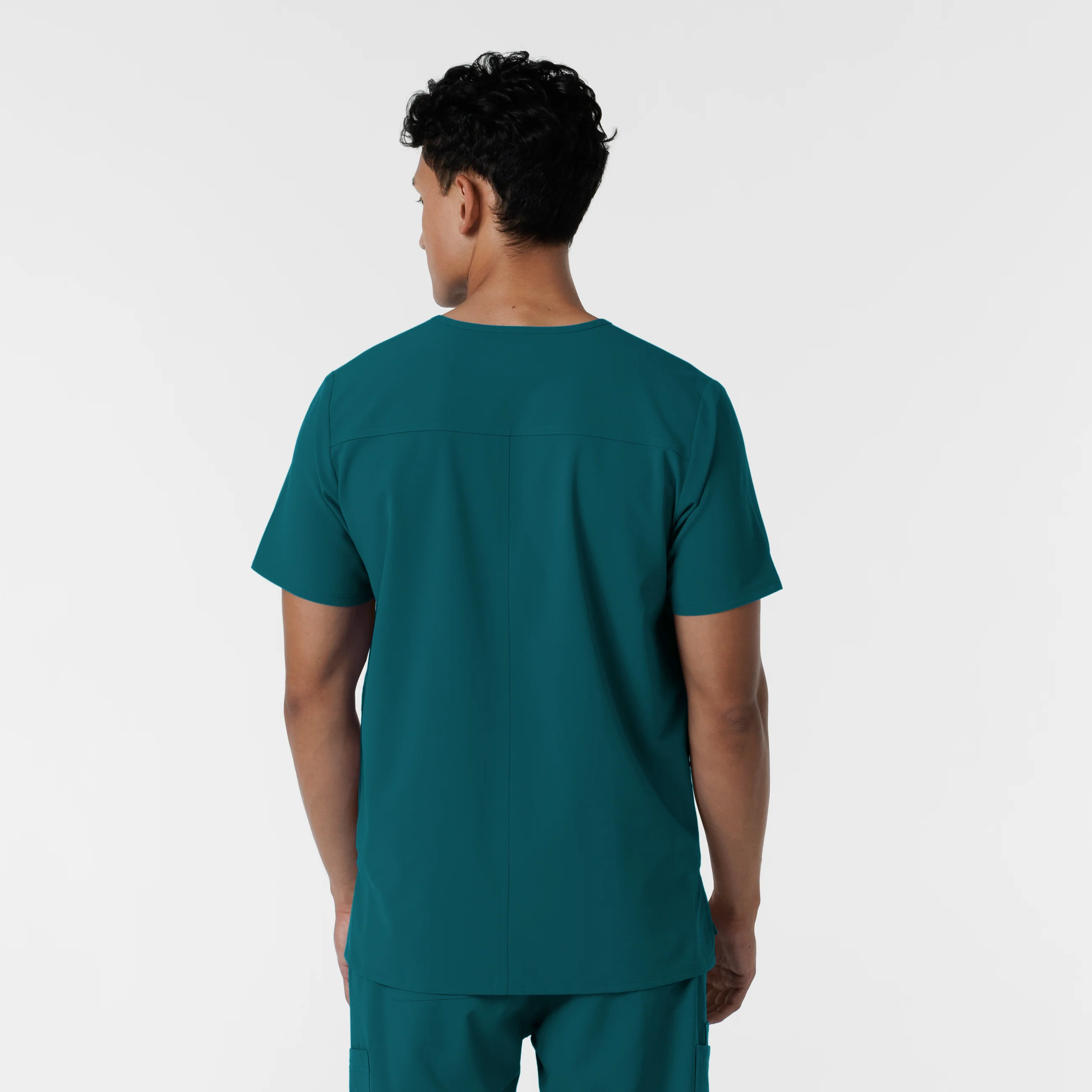 NURTUR Men's V-Neck Scrub Top - Caribbean - Image 2