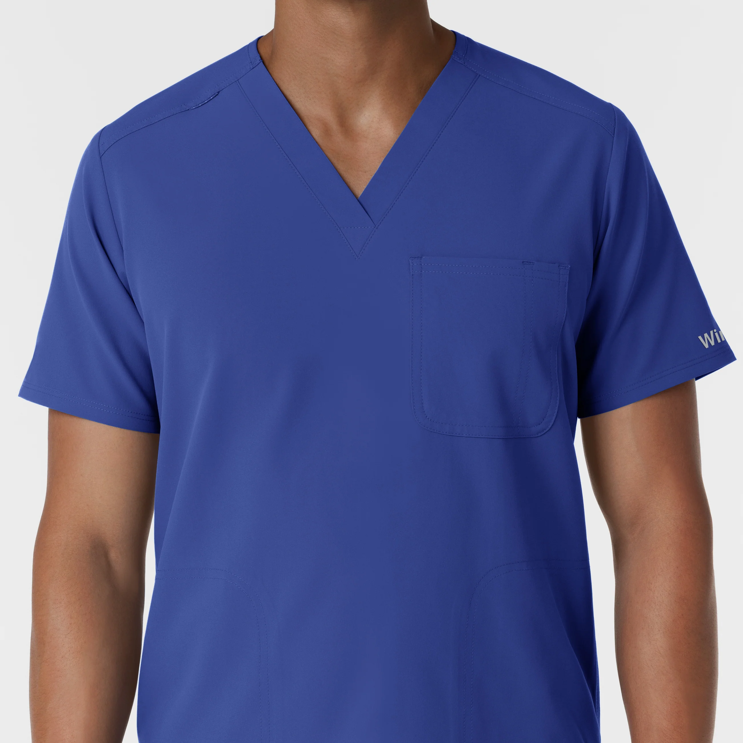 NURTUR Men's V-Neck Scrub Top - Galaxy Blue - Image 5