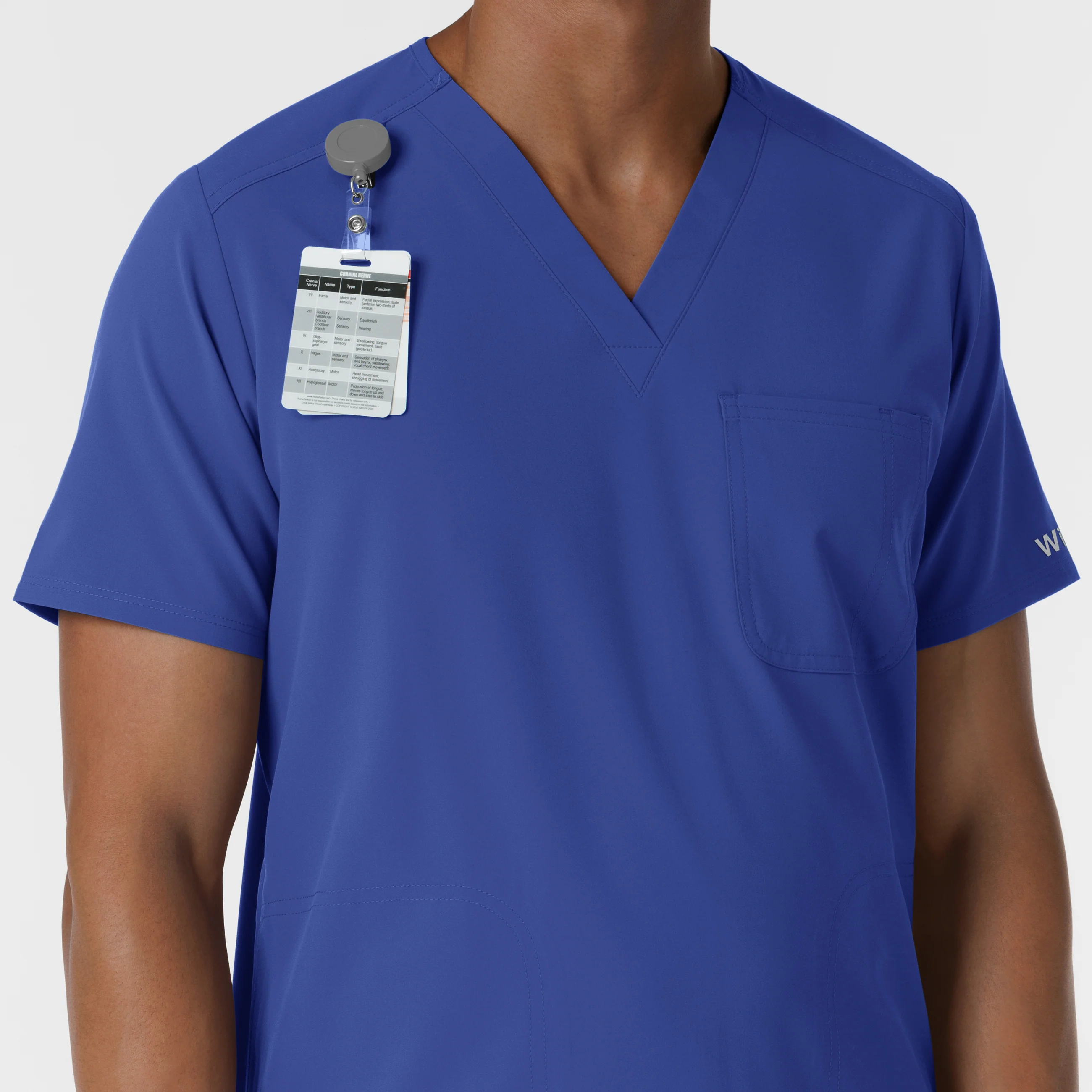 NURTUR Men's V-Neck Scrub Top - Galaxy Blue - Image 6