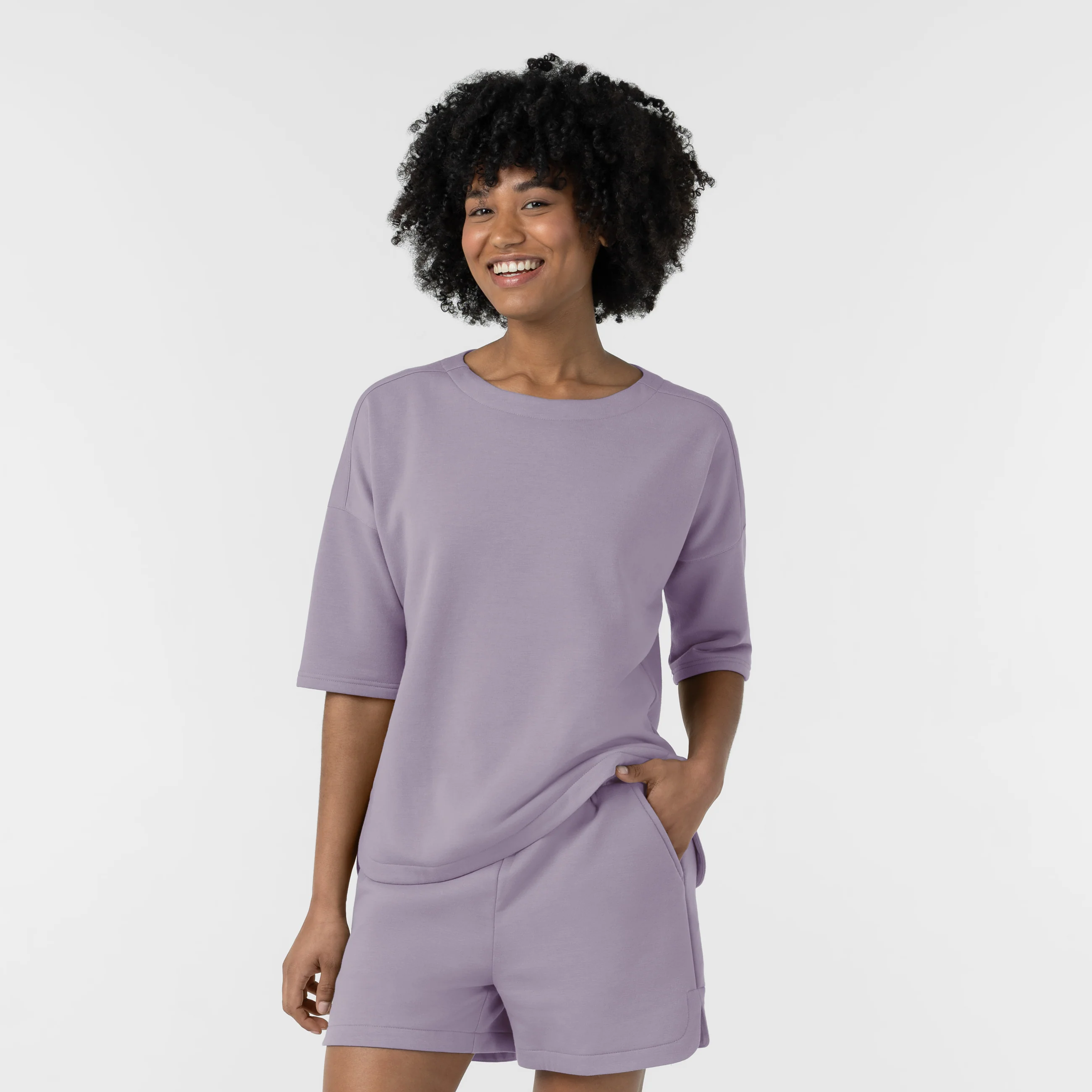 Unwind & Lounge Women's Fleece Relaxed Pullover - Wisteria