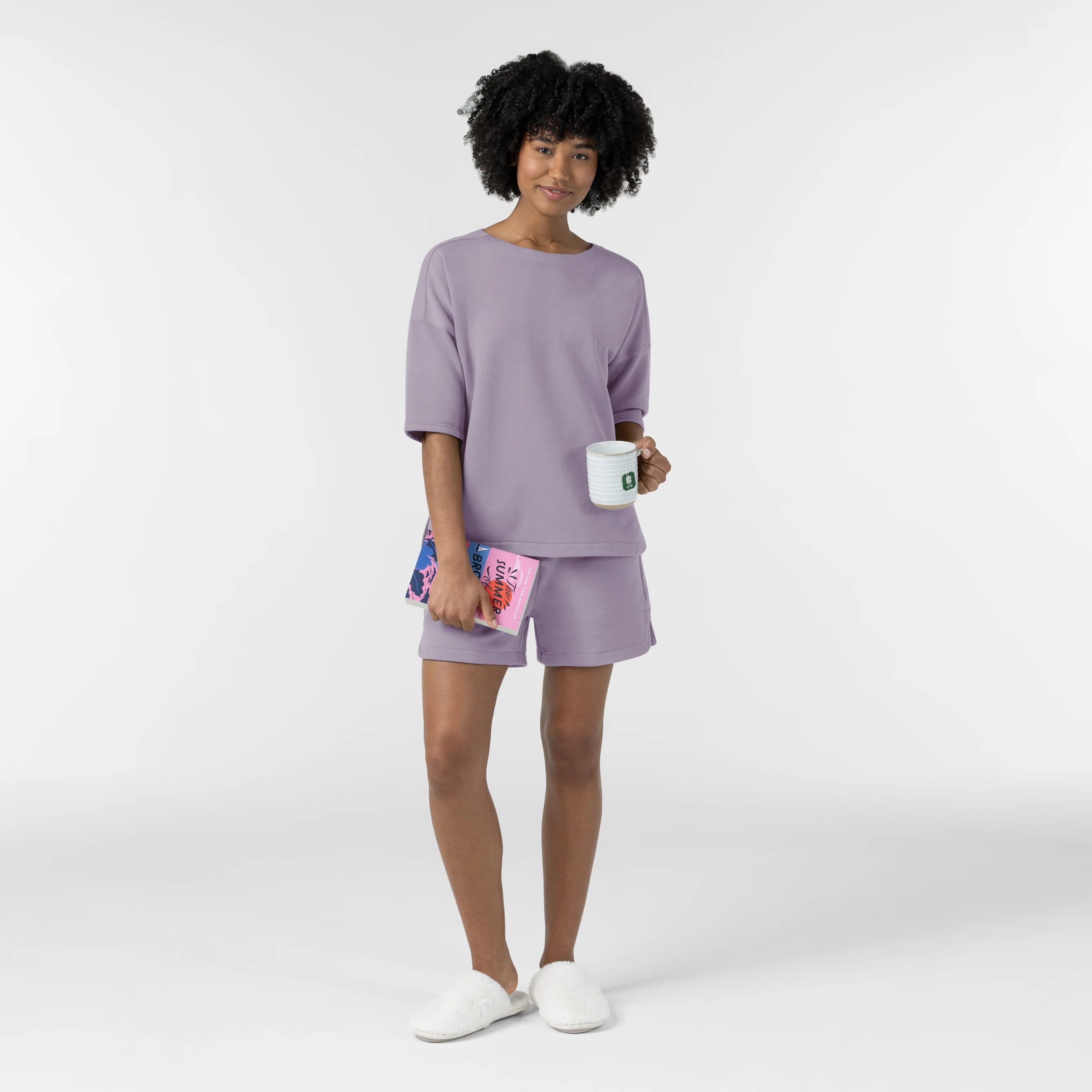 Unwind & Lounge Women's Fleece Relaxed Pullover - Wisteria - Image 4