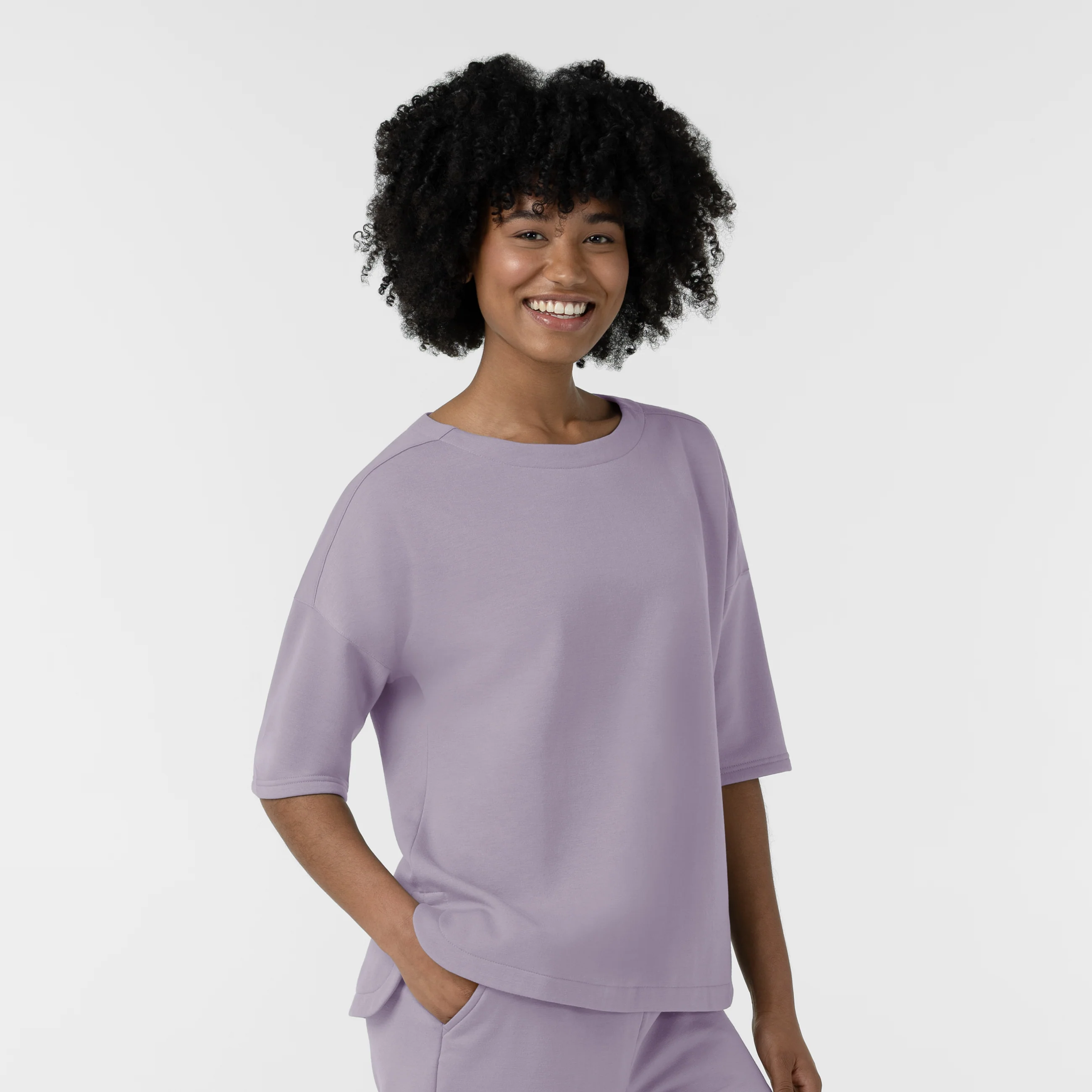 Unwind & Lounge Women's Fleece Relaxed Pullover - Wisteria - Image 5