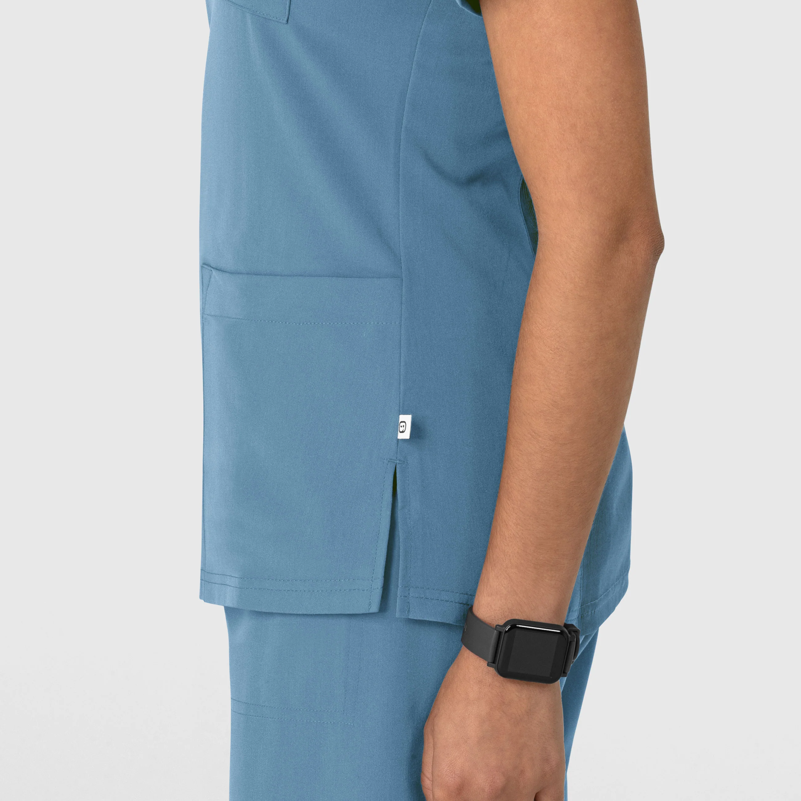 Nova Women's Flex-n-Reach V-Neck Scrub Top - Pacific Blue - Image 8