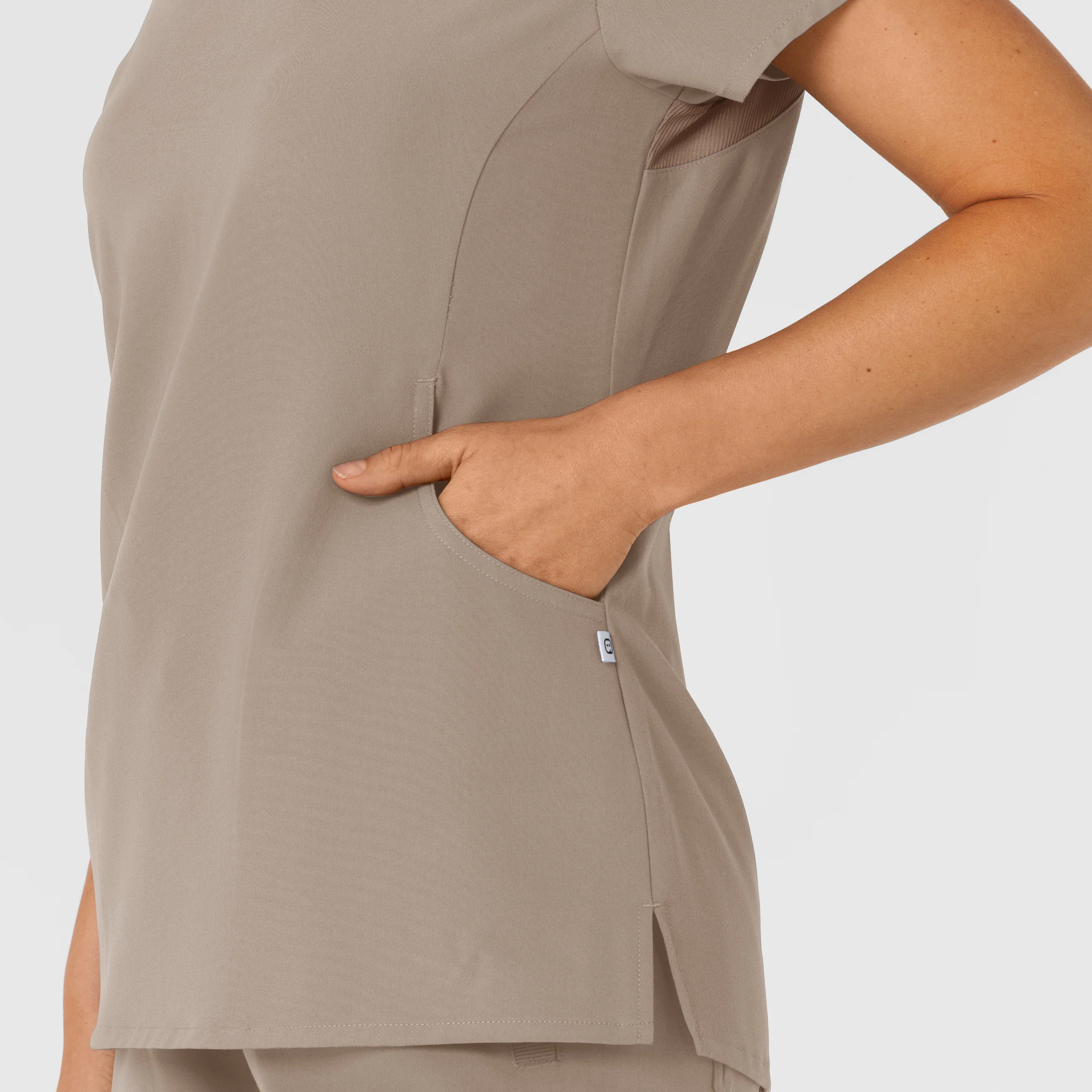 Nova Women's Flex-n-Reach Shoulder Panel V-Neck Scrub Top - Haze - Image 8