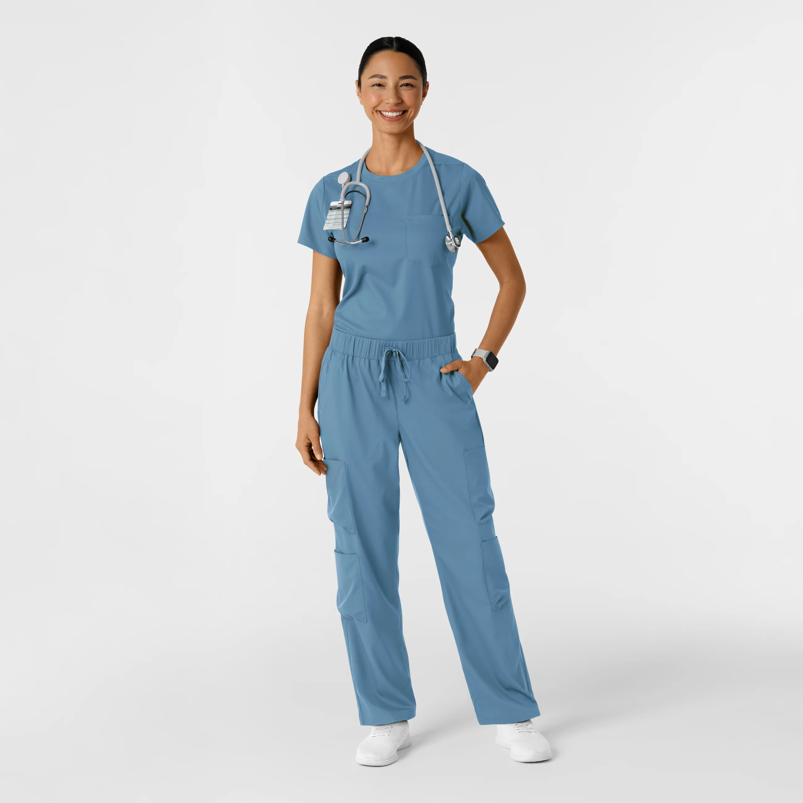 Boundless Women's Classic Scrub Tee - Pacific Blue - Image 4