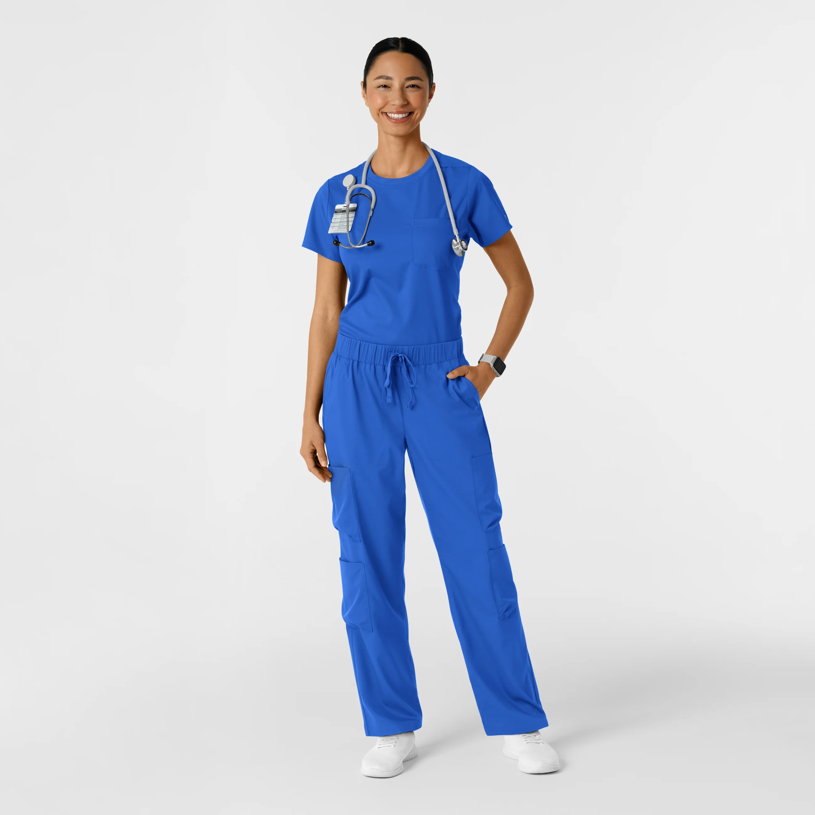 Boundless Women's Classic Scrub Tee - Royal - Image 4